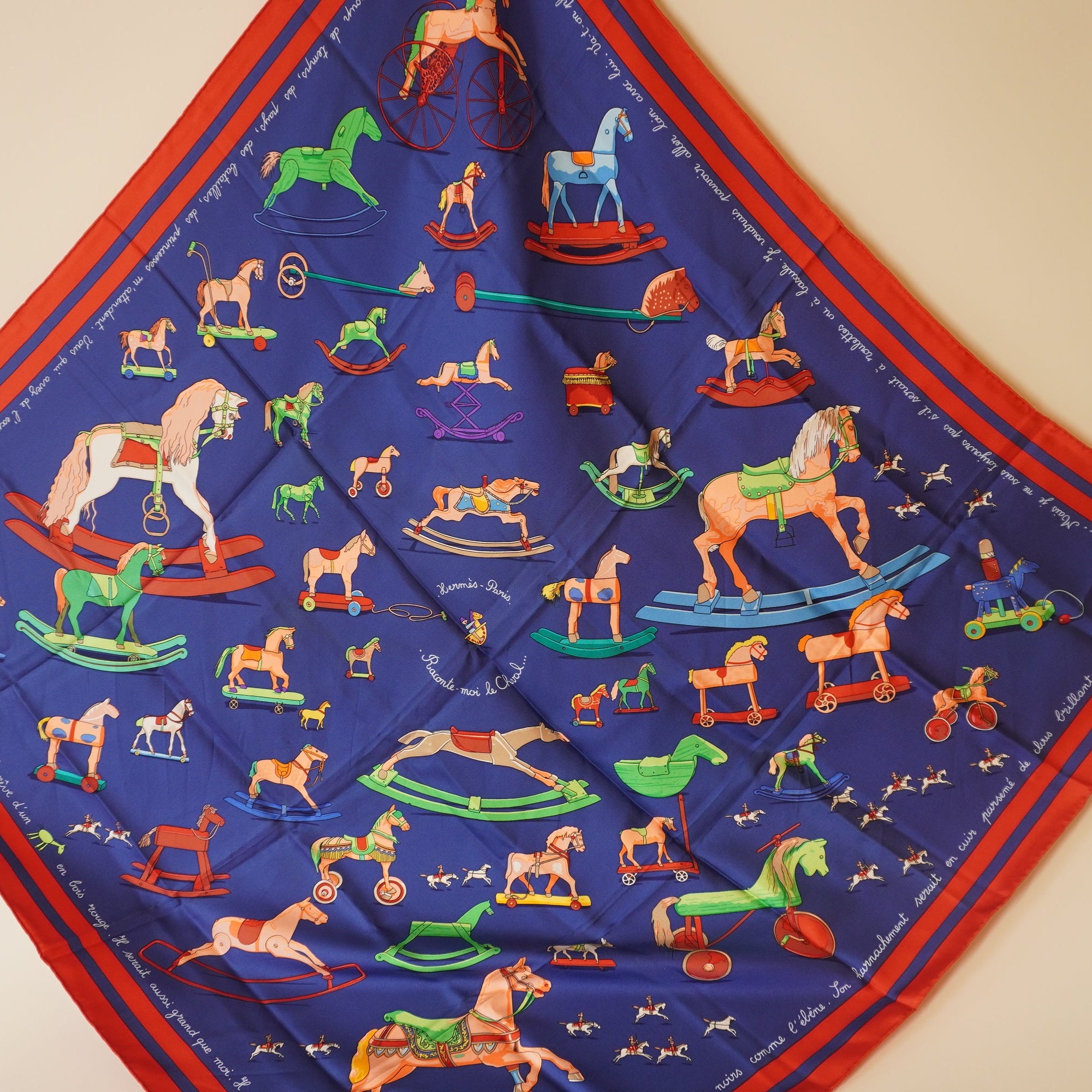PRE-OWNED Raconte-Moi le Cheval Silk Scarf