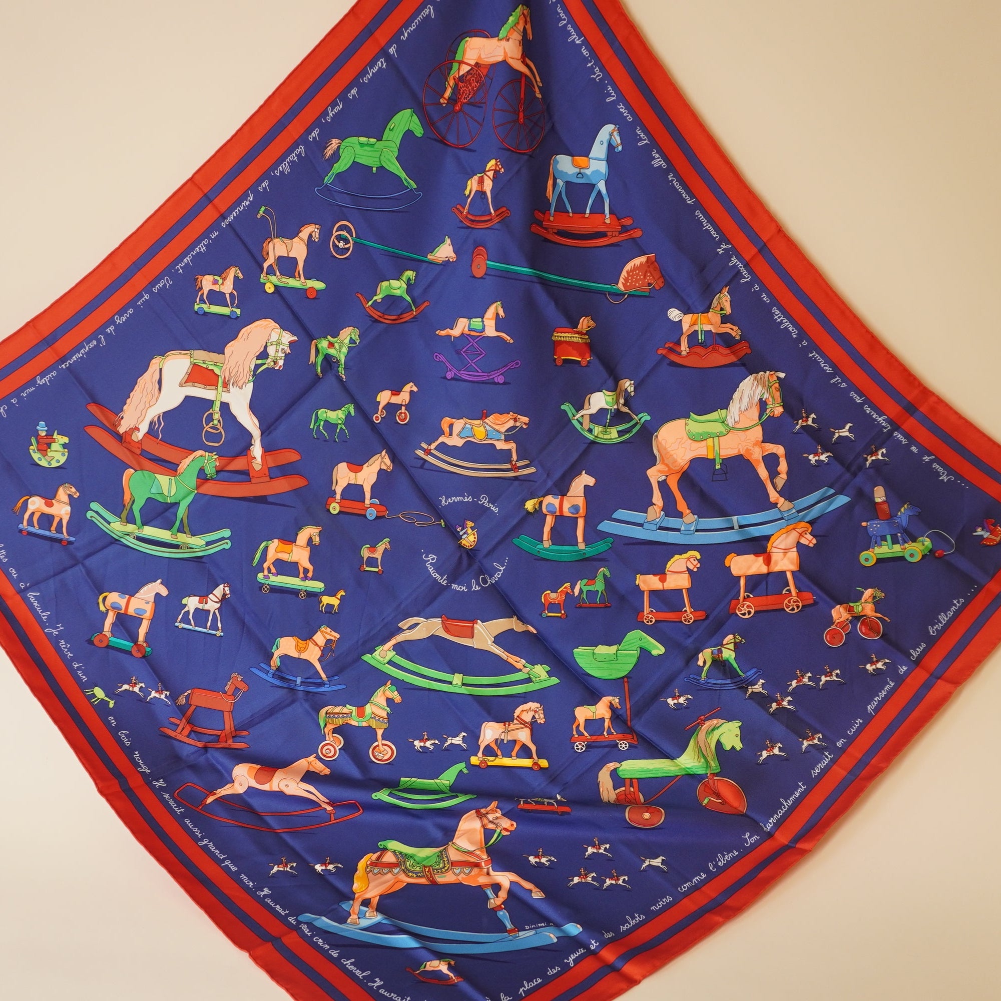 PRE-OWNED Raconte-Moi le Cheval Silk Scarf