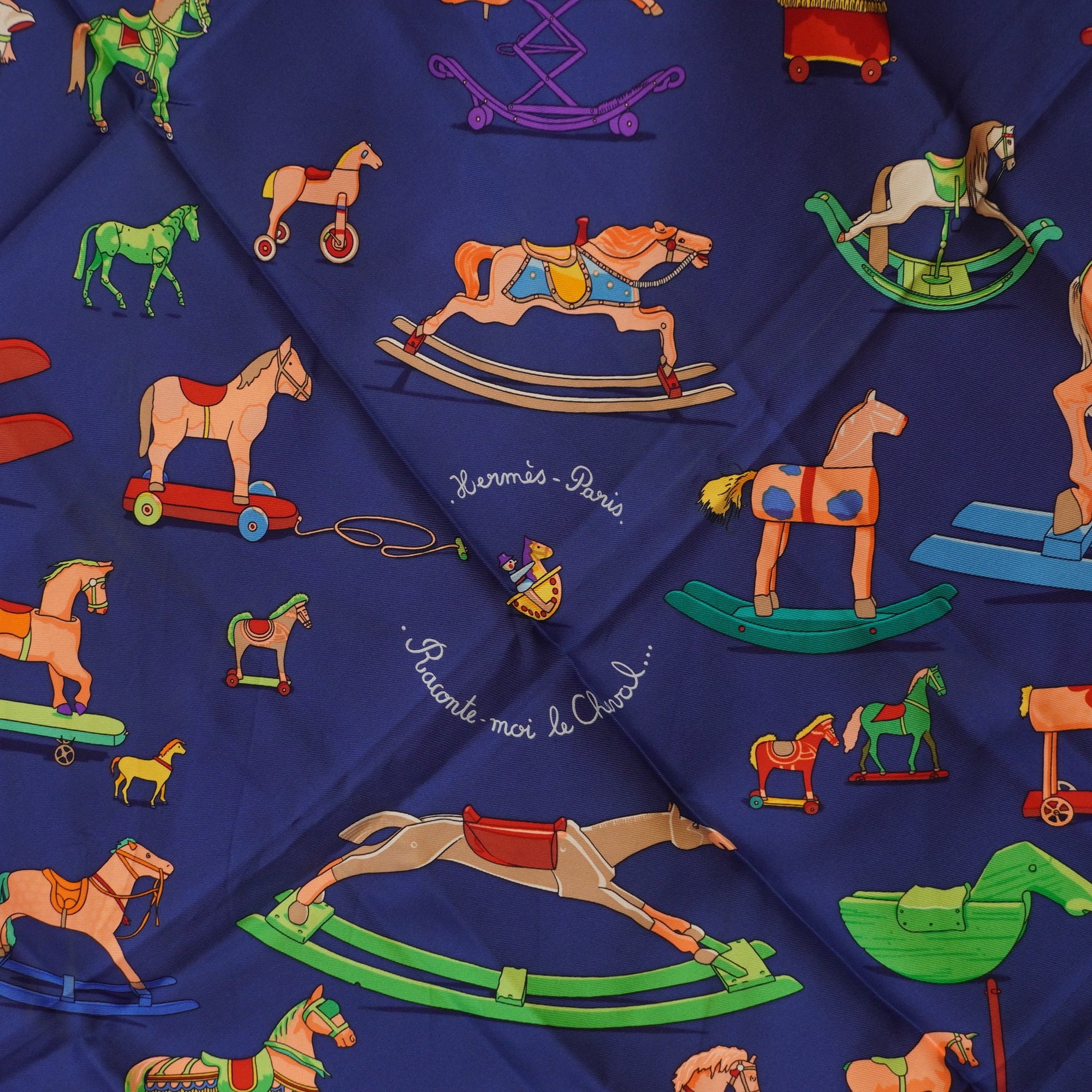 PRE-OWNED Raconte-Moi le Cheval Silk Scarf