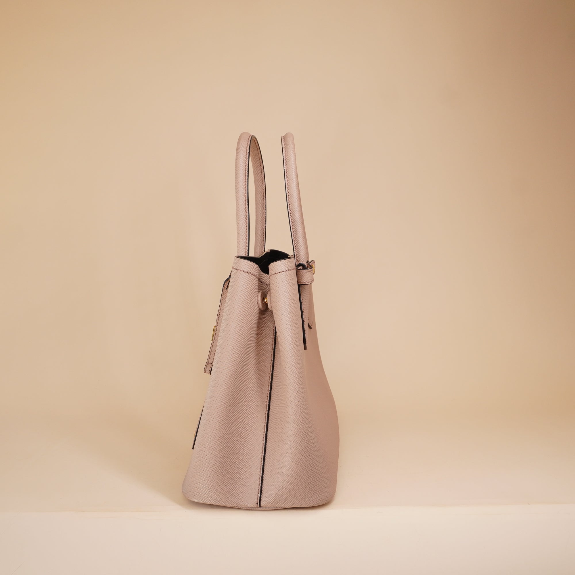 PRE-OWNED Cammeo Saffiano Cuir Medium Double Bag
