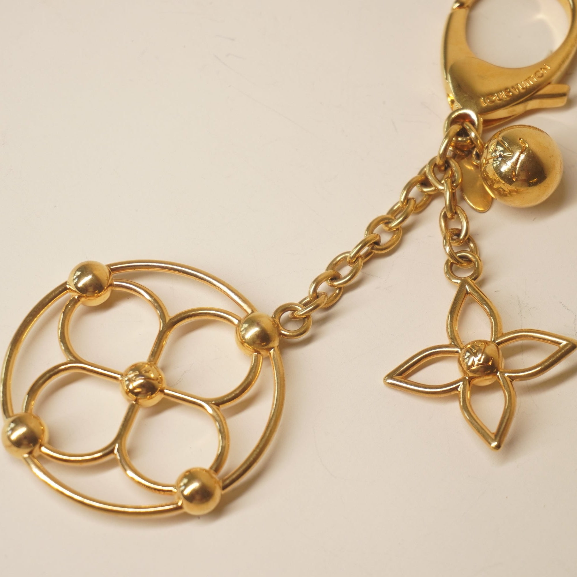 PRE-OWNED LV Gold Bloomy Bag Charm