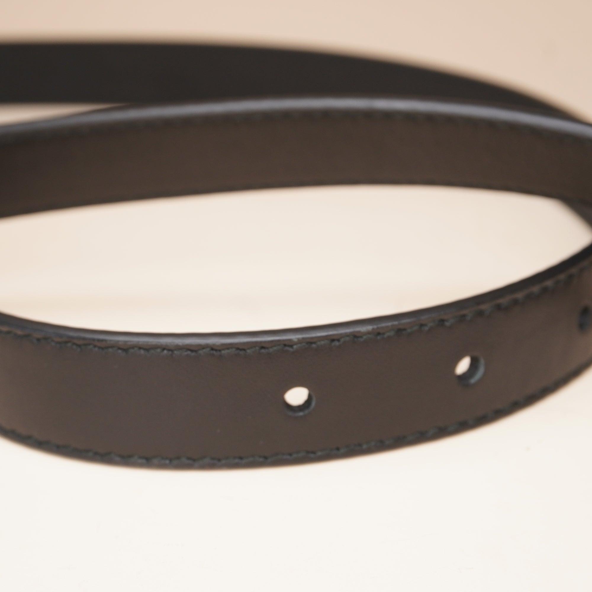PRE-OWNED GG Black Leather Jewel Bee Belt 85 34