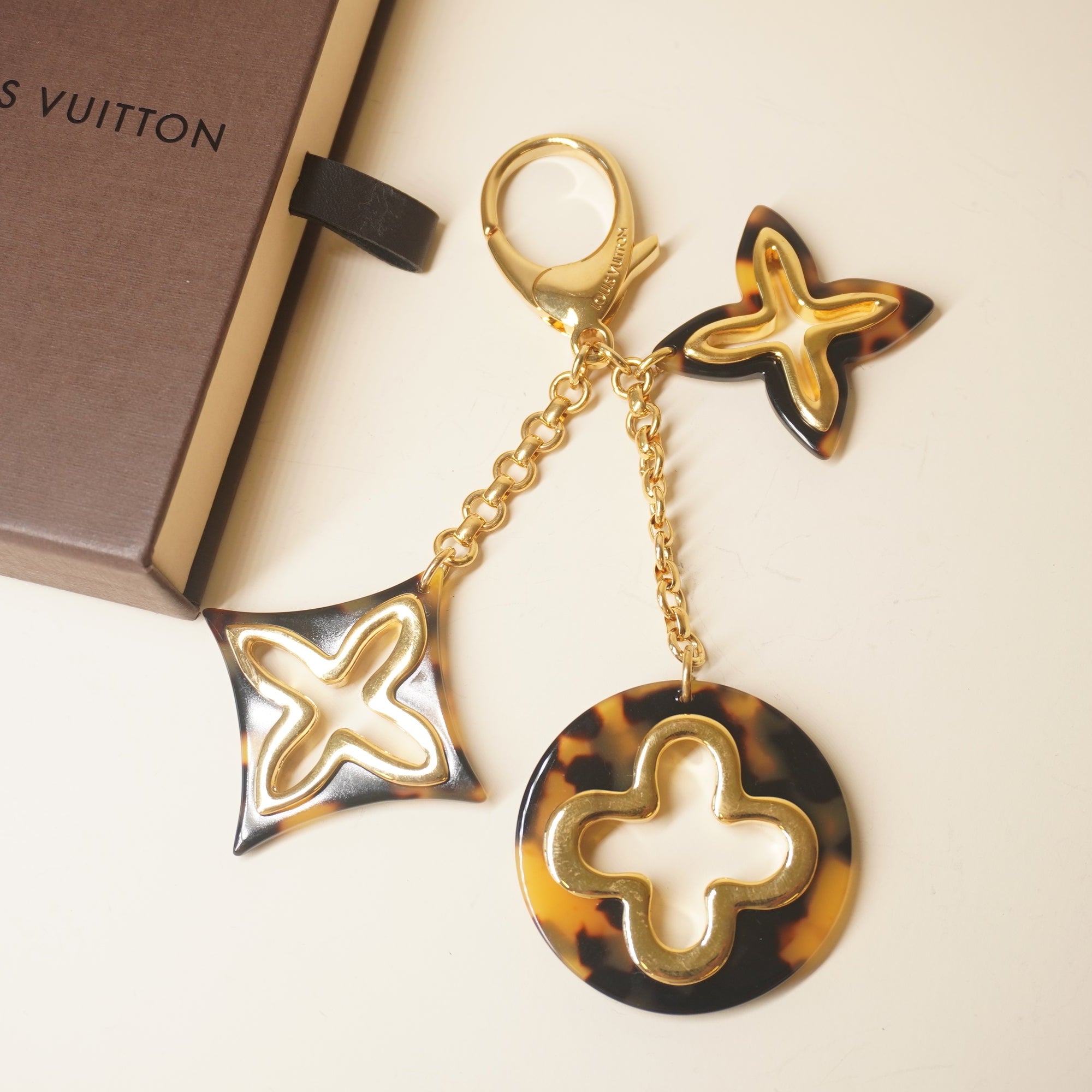 PRE-OWNED LV Insolence Bag Charm Ecaille