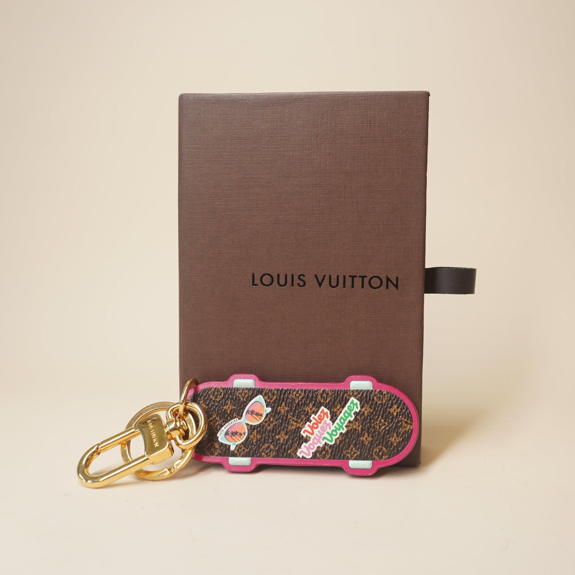 PRE-OWNED LV Monogram Skateboard Bag Charm Key Holder