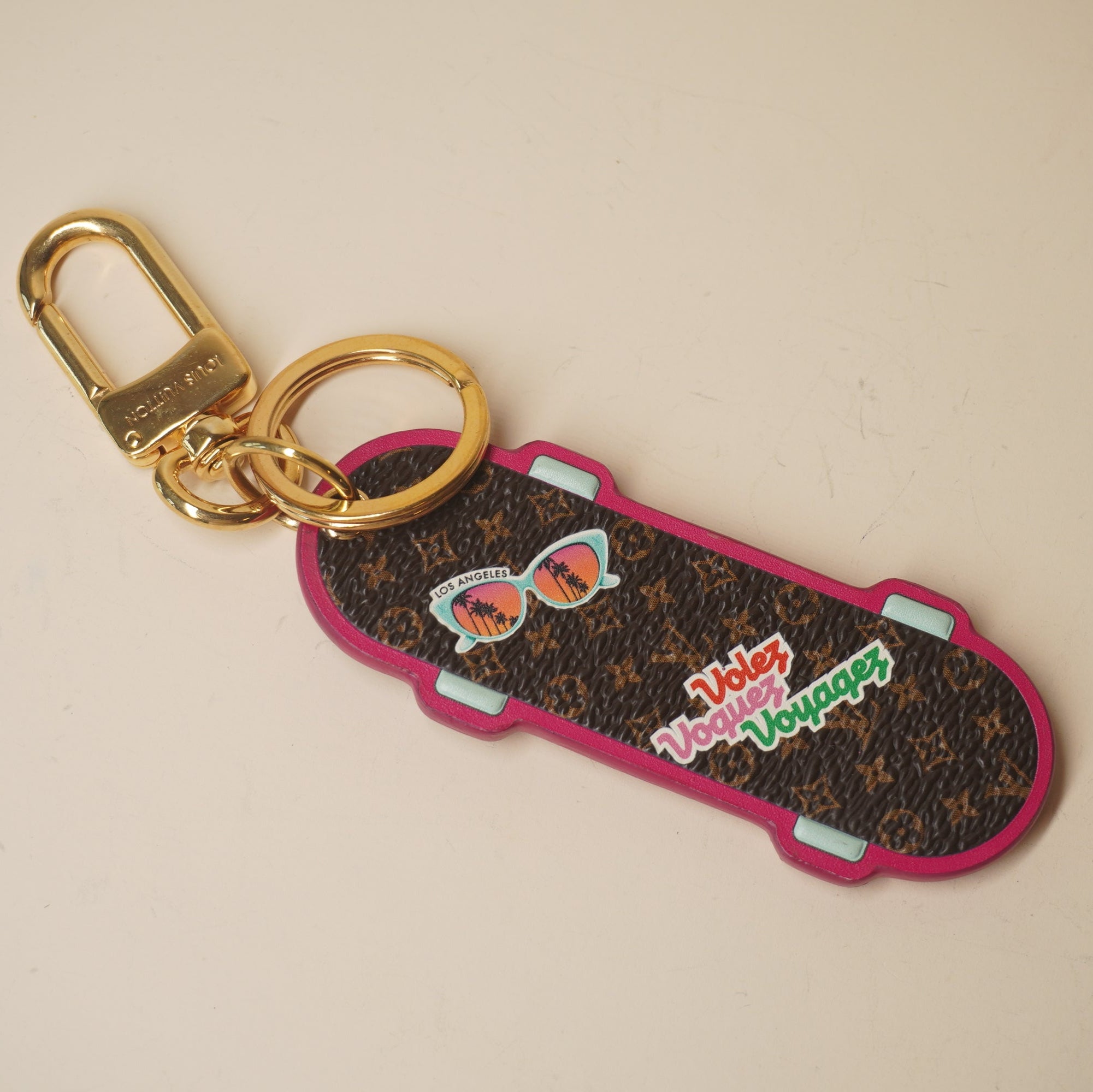 PRE-OWNED LV Monogram Skateboard Bag Charm Key Holder
