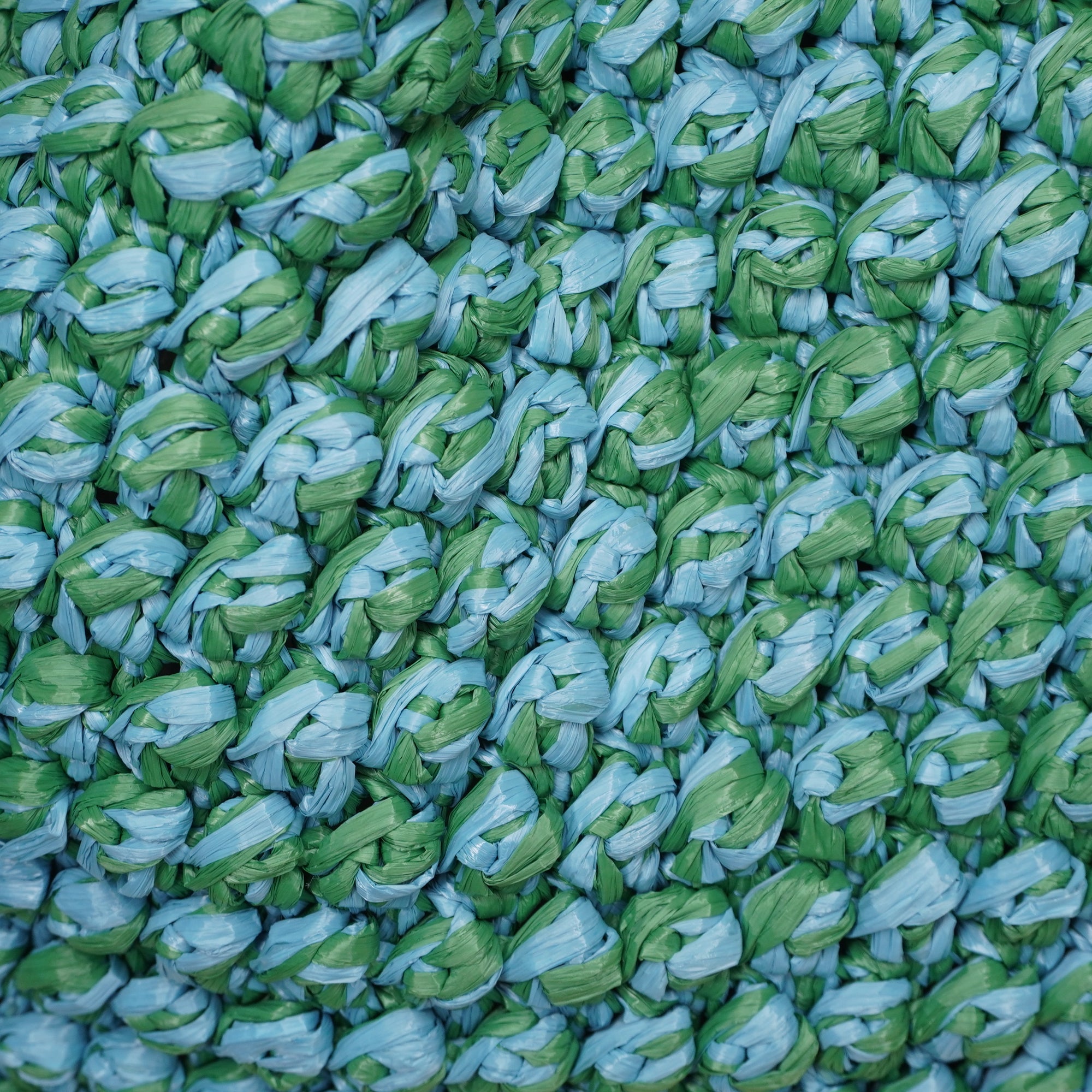 PRE-OWNED Vlogo Medium Raffia-Effect Tote Bag Green