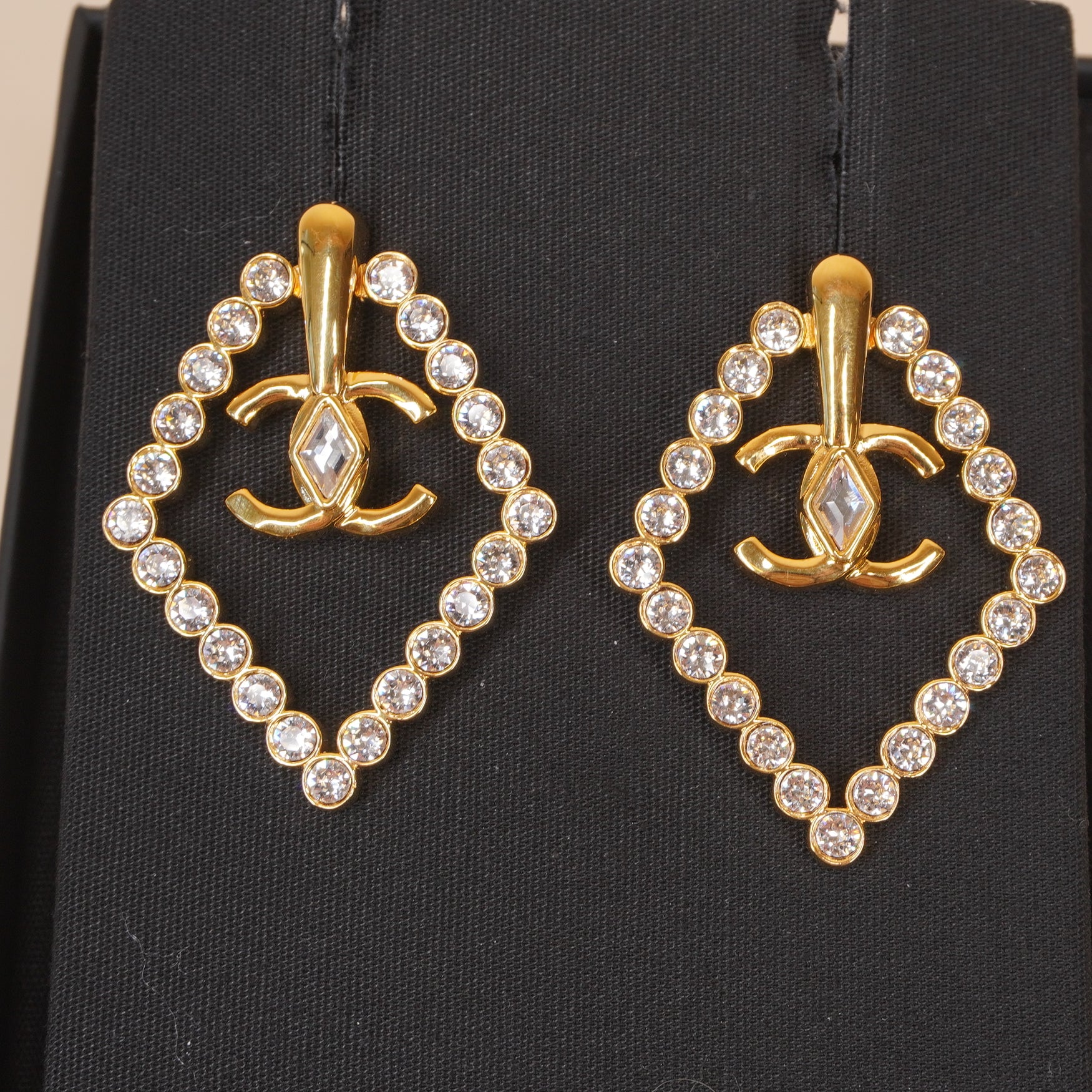 PRE-OWNED CC Strass Drop Earrings