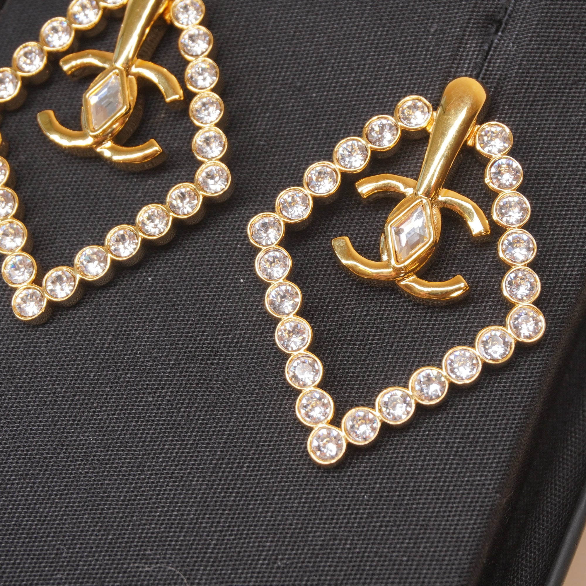 PRE-OWNED CC Strass Drop Earrings