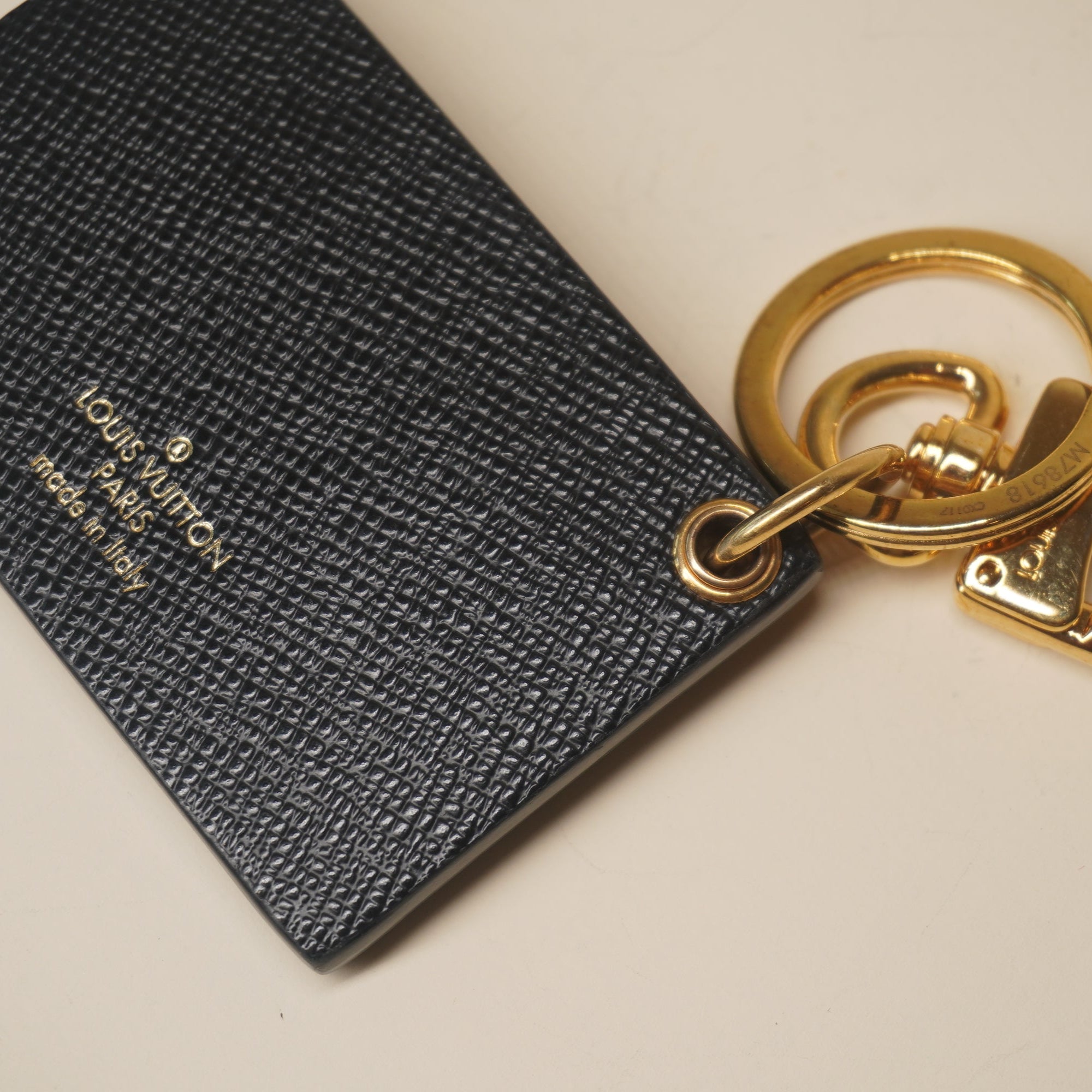 PRE-OWNED Petite Malle Bag Charm Key Holder Brown