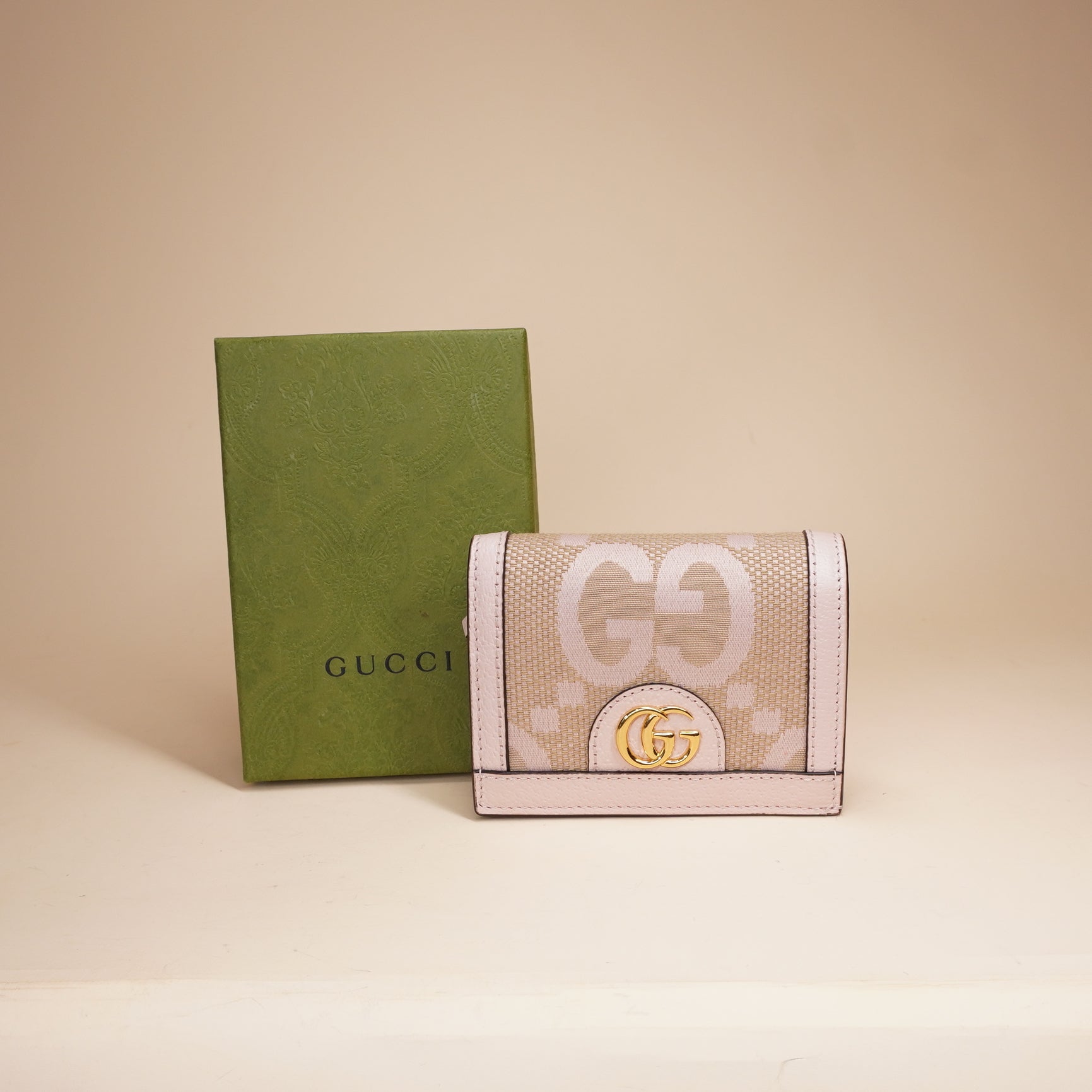 PRE-OWNED GG Ophidia Jumbo Leather Trimmed Wallet