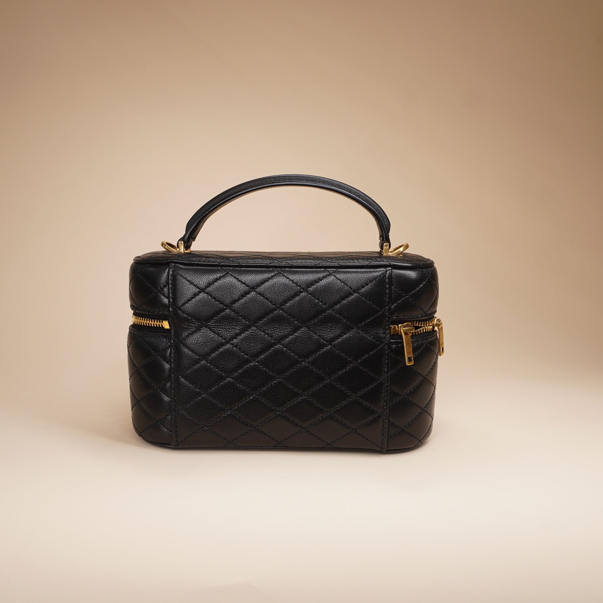 PRE-OWNED Gaby Vanity Micro Quilted Leather Shoulder Bag