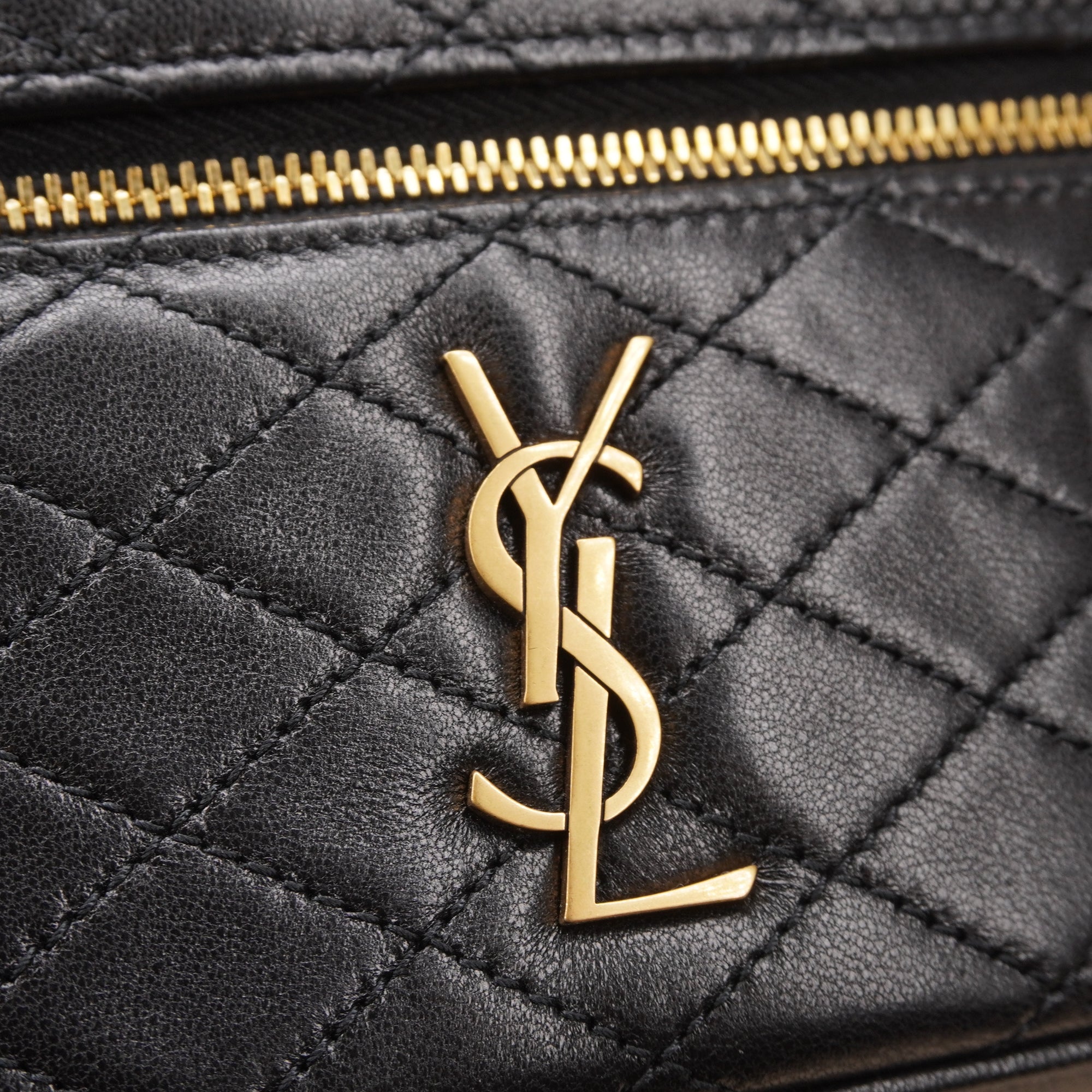 PRE-OWNED Gaby Vanity Micro Quilted Leather Shoulder Bag