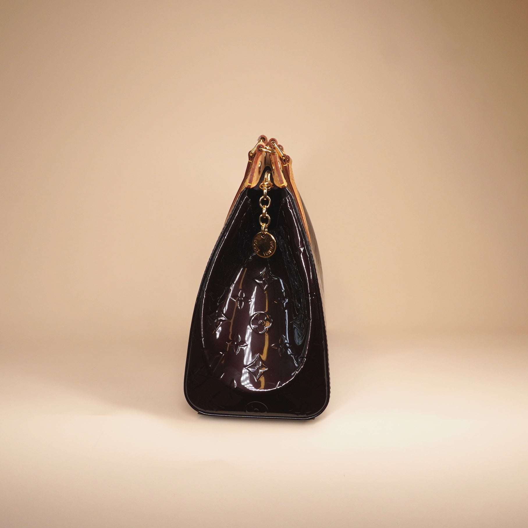 PRE-OWNED LV Amarante Monogram Vernis Brea MM Bag