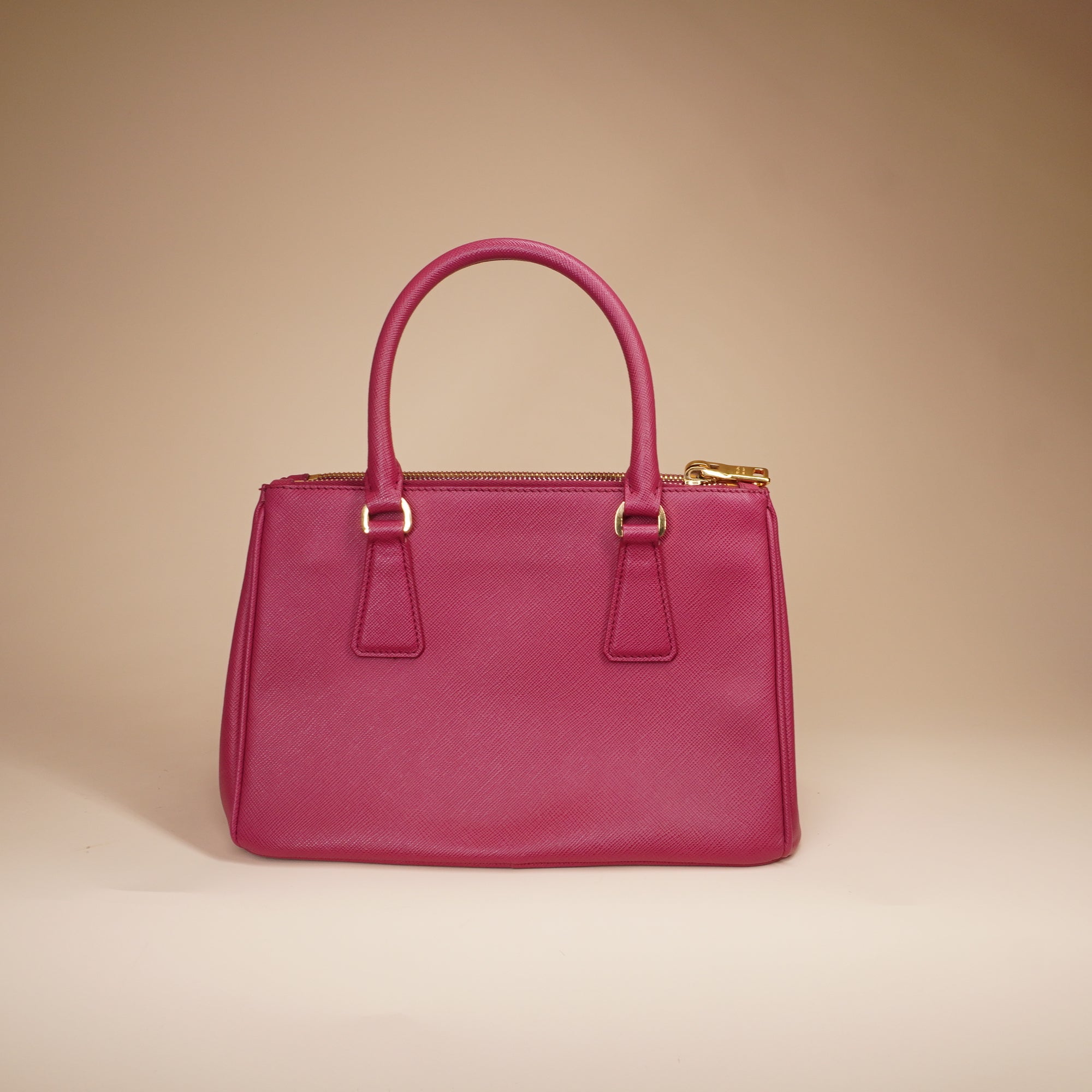 PRADA - Pink Mini Saffiano Leather Galleria Top Handle Bag