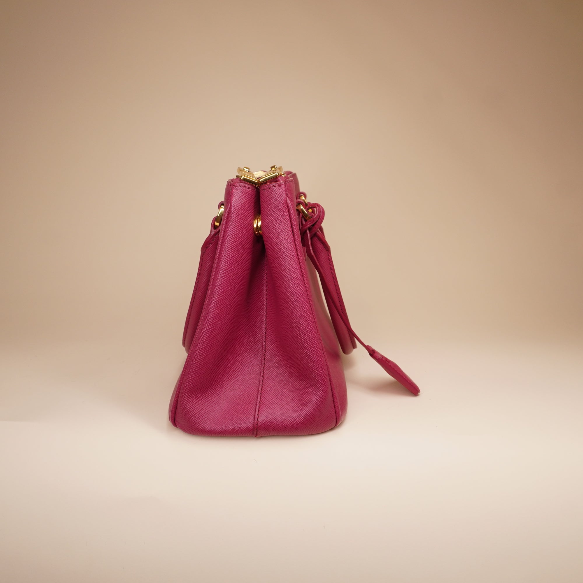PRADA - Pink Mini Saffiano Leather Galleria Top Handle Bag