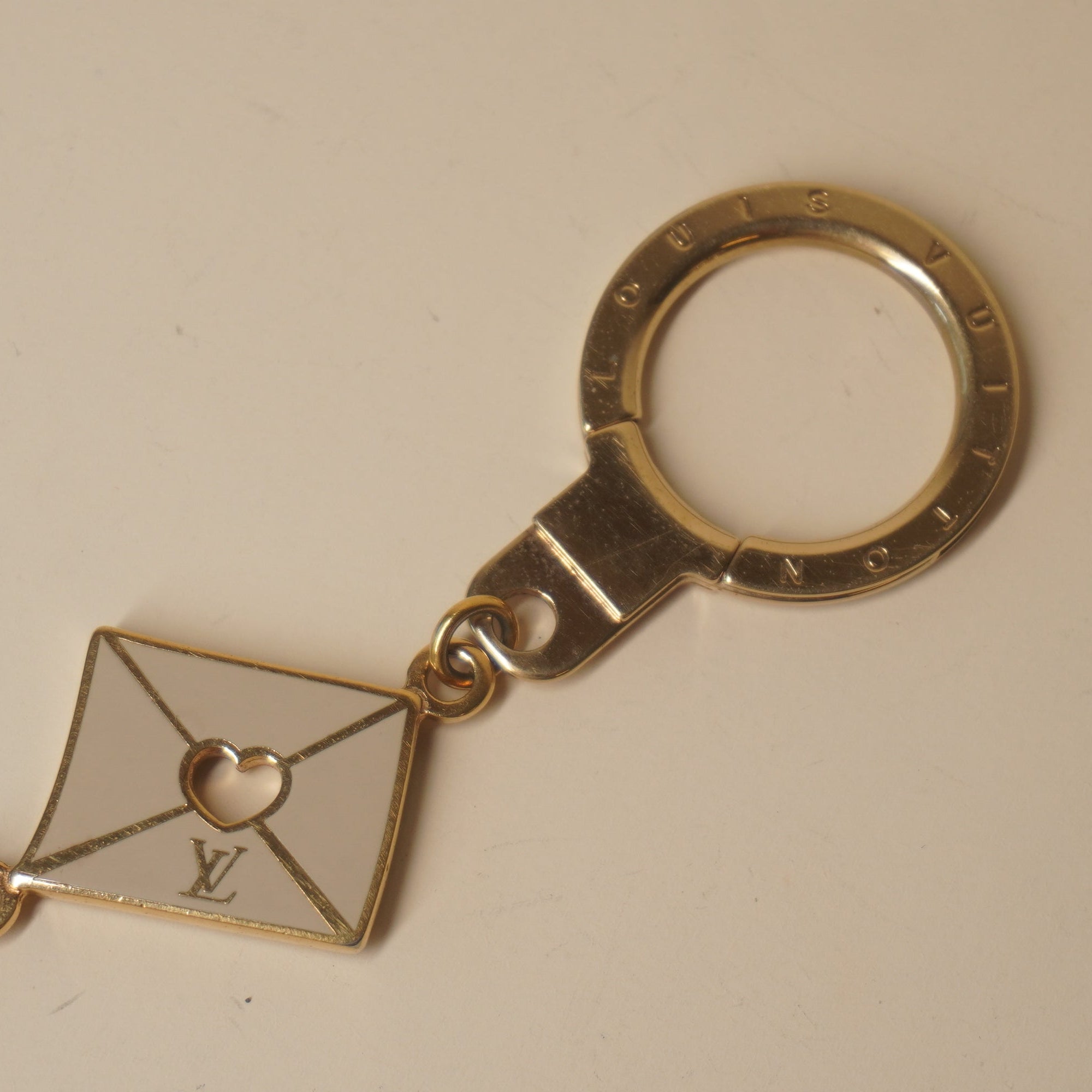 PRE-OWNED Enamel Love Birds Bag Charm