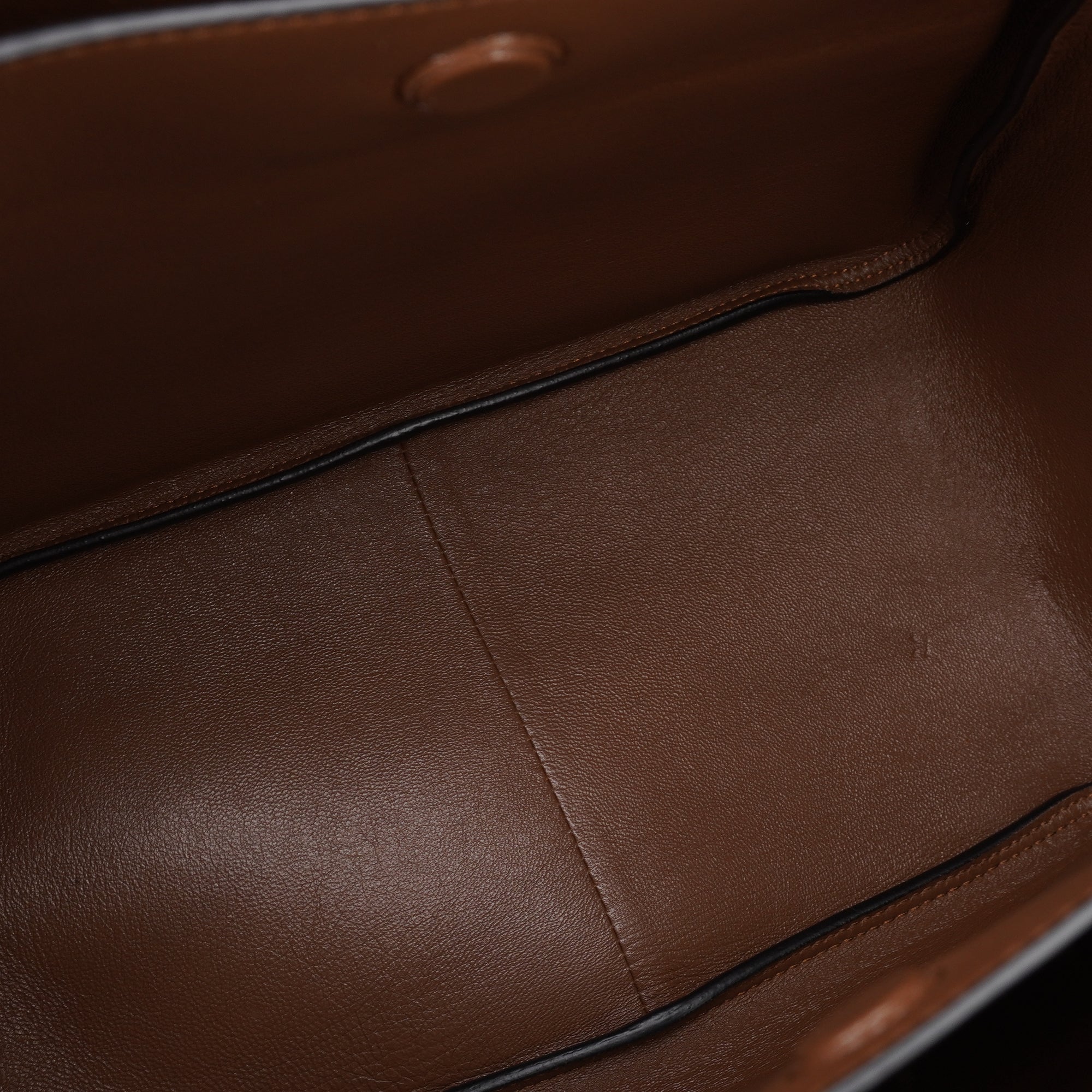 PRE-OWNED Brown Vitello Daino Soft Leather Mini Dynamique Tote