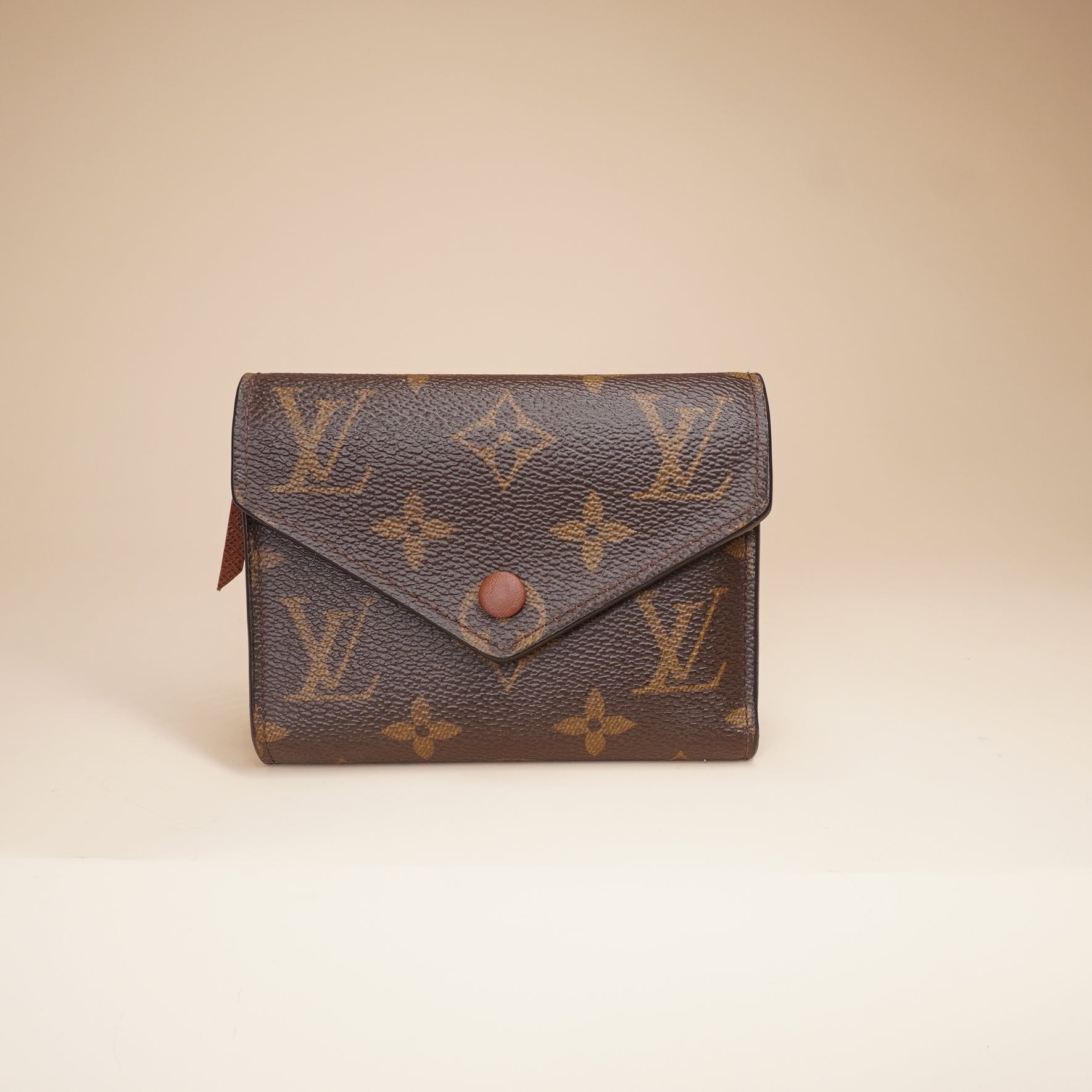 PRE-OWNED LV Monogram Victorine Wallet Brown
