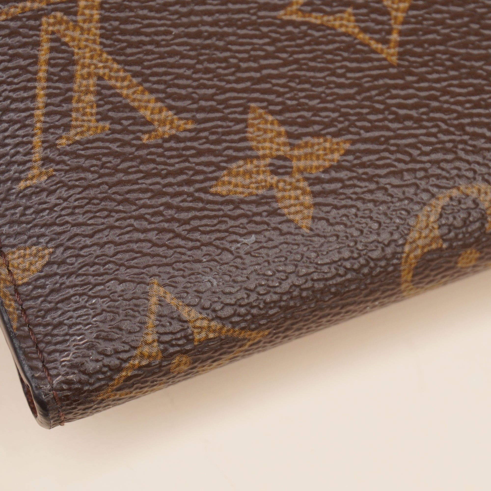 PRE-OWNED LV Monogram Victorine Wallet Brown