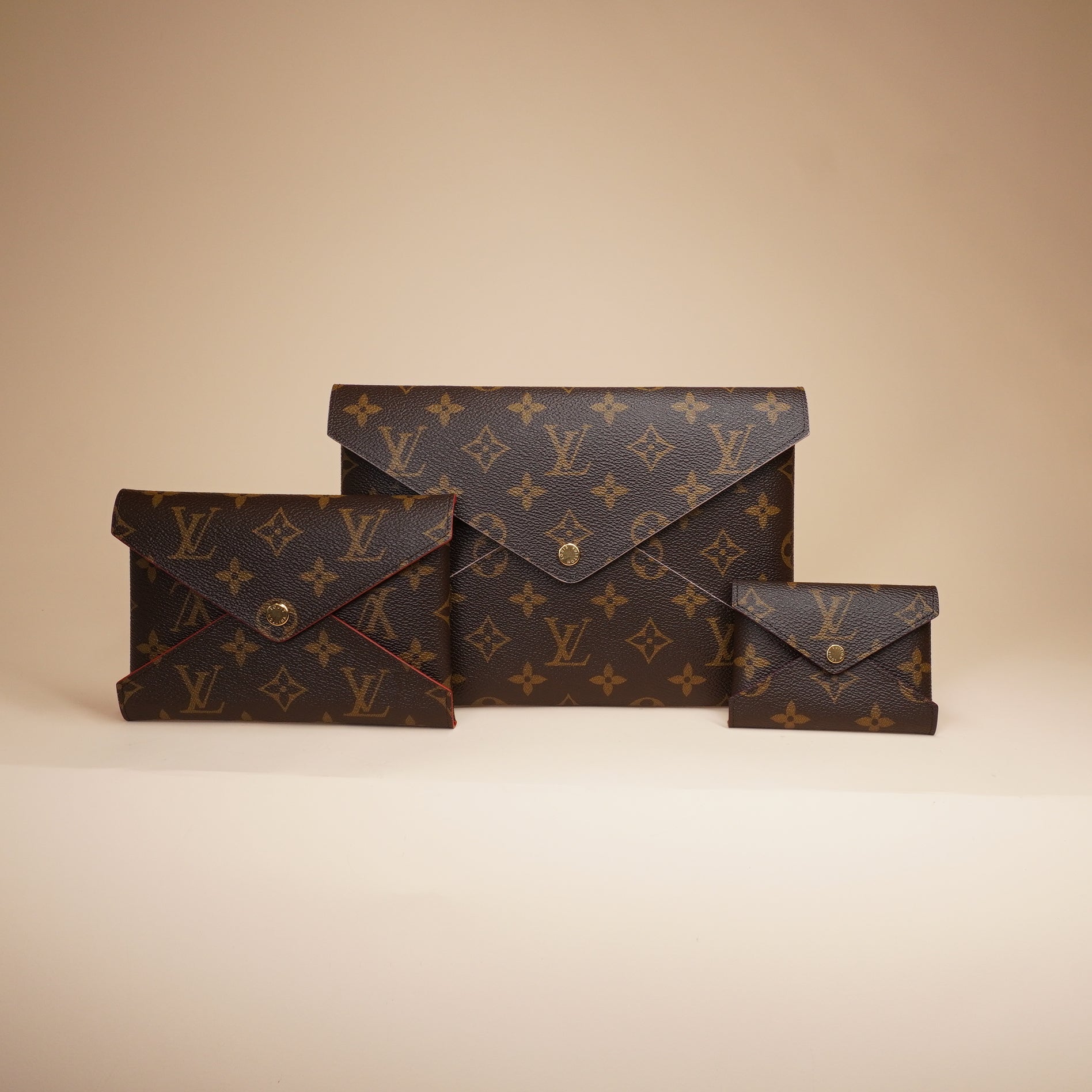 PRE-OWNED LV Monogram Canvas Kirigami Pochette Set