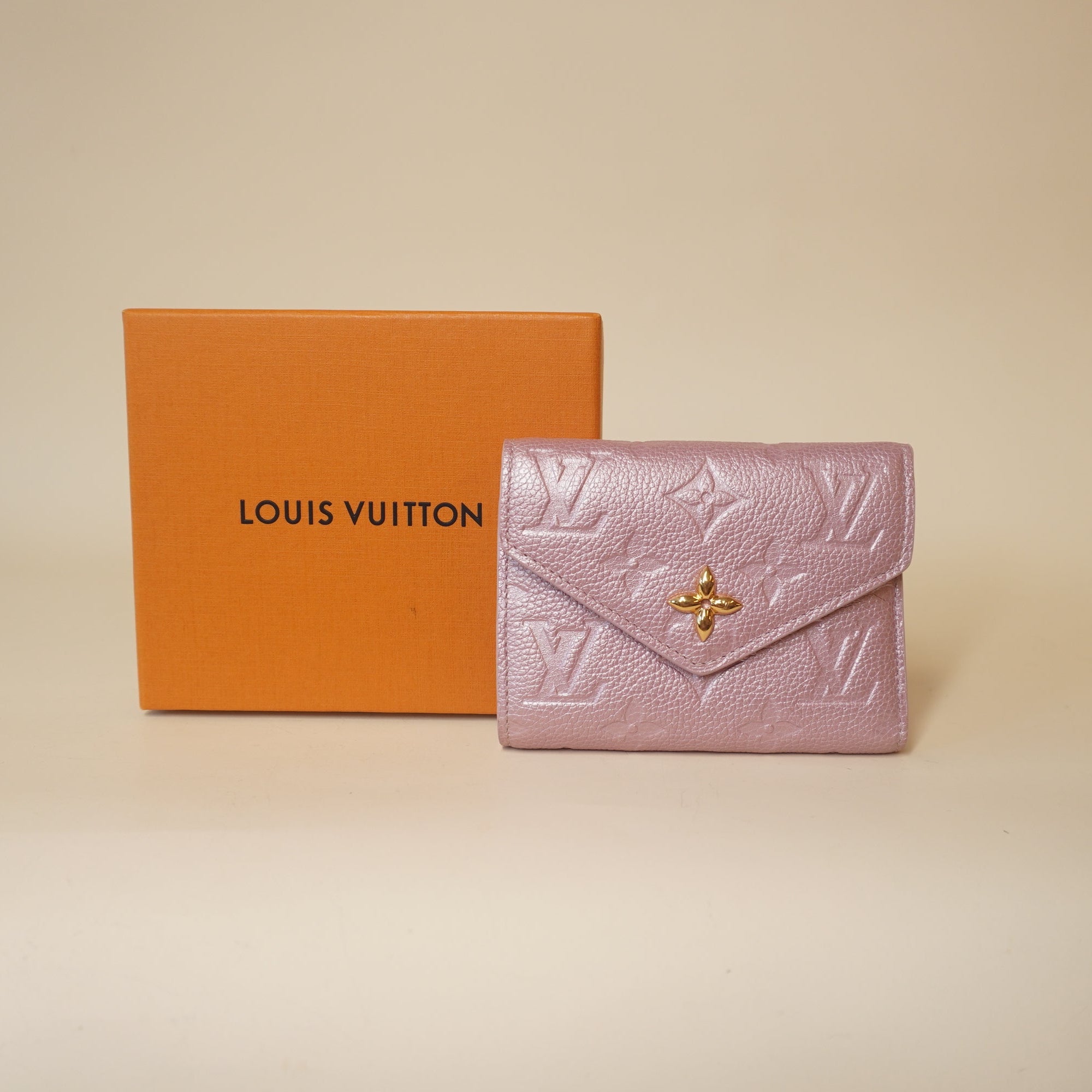 PRE-OWNED  Empreinte Monogram Flower Victorine Wallet Pink