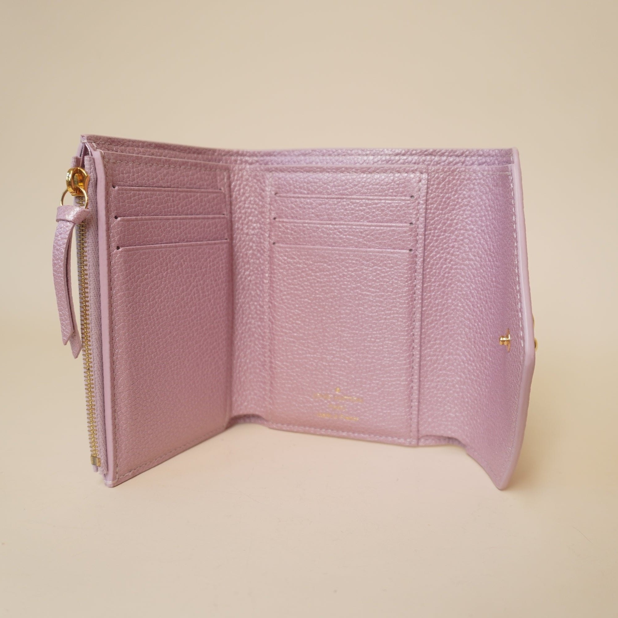 PRE-OWNED  Empreinte Monogram Flower Victorine Wallet Pink