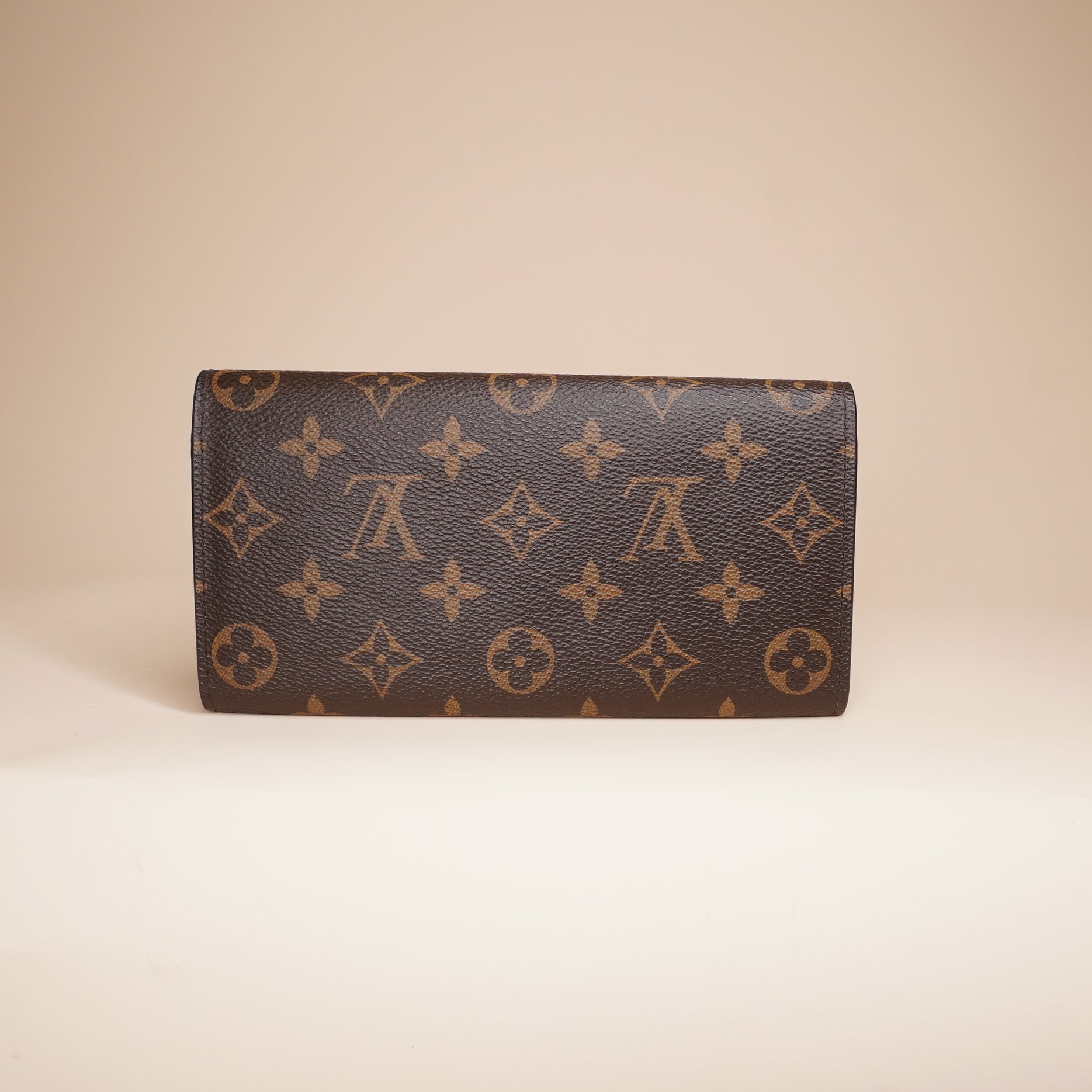 PRE-OWNED LV Monogram Canvas Fuchsia Emilie Wallet