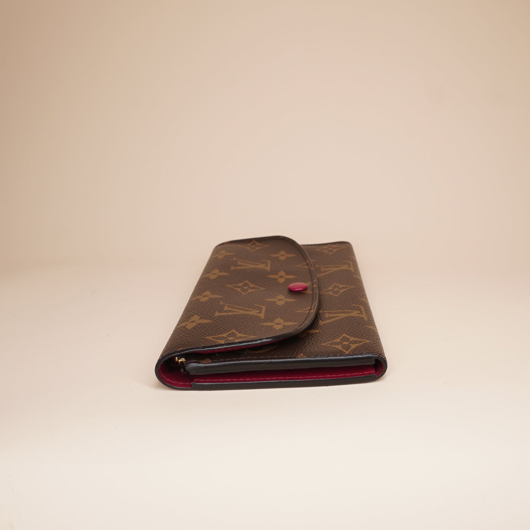 PRE-OWNED LV Monogram Canvas Fuchsia Emilie Wallet