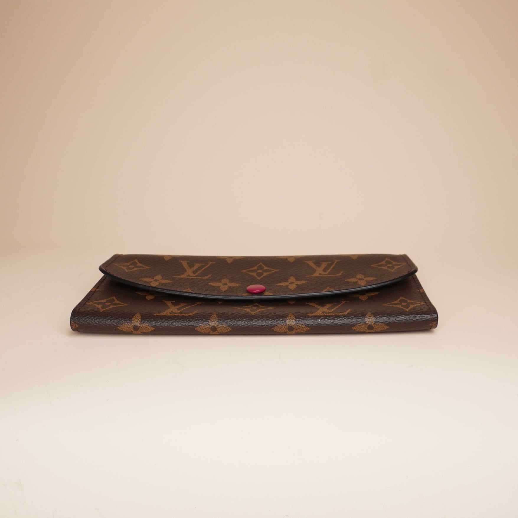 PRE-OWNED LV Monogram Canvas Fuchsia Emilie Wallet