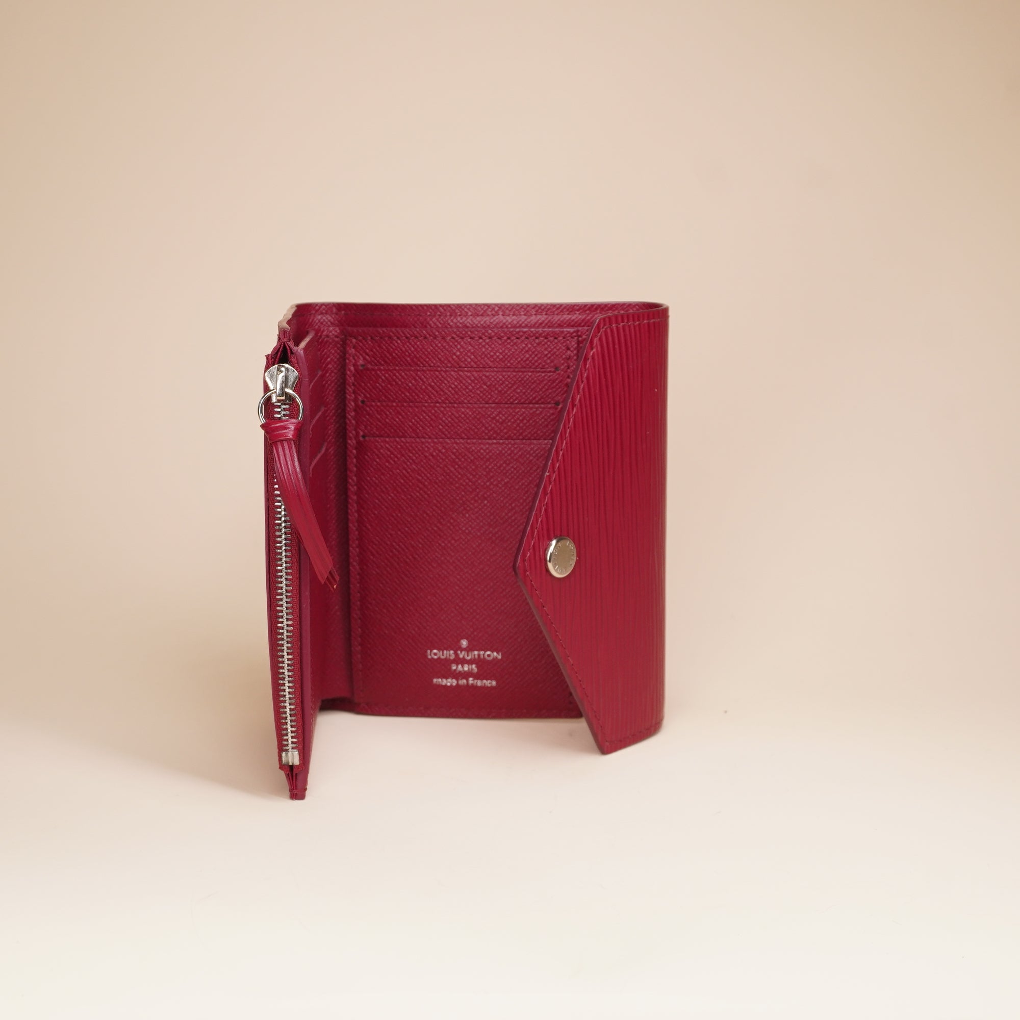 PRE-OWNED LV Fuchsia Epi Leather Victorine Wallet