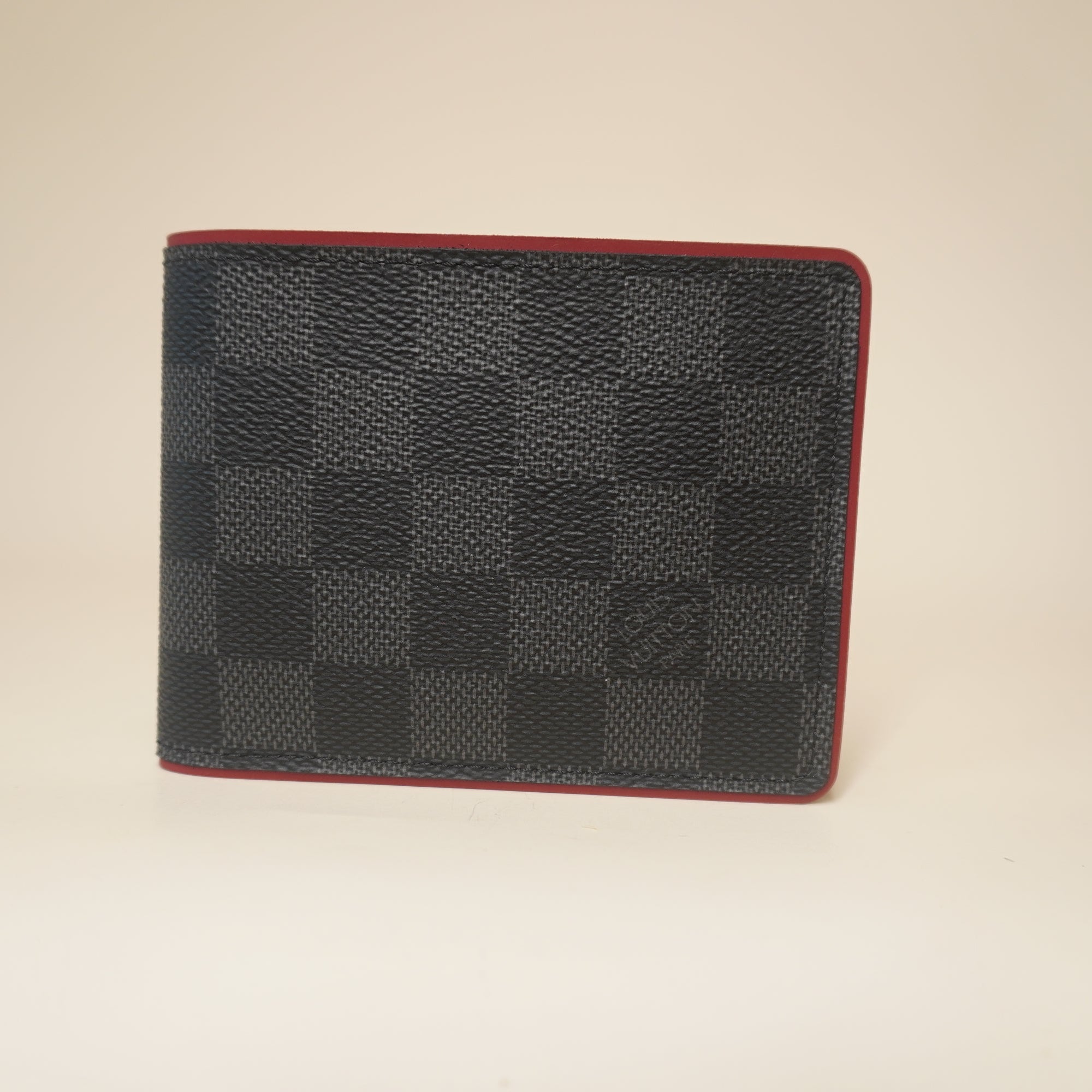 PRE-OWNED Damier Graphite Multiple Wallet Bordeaux