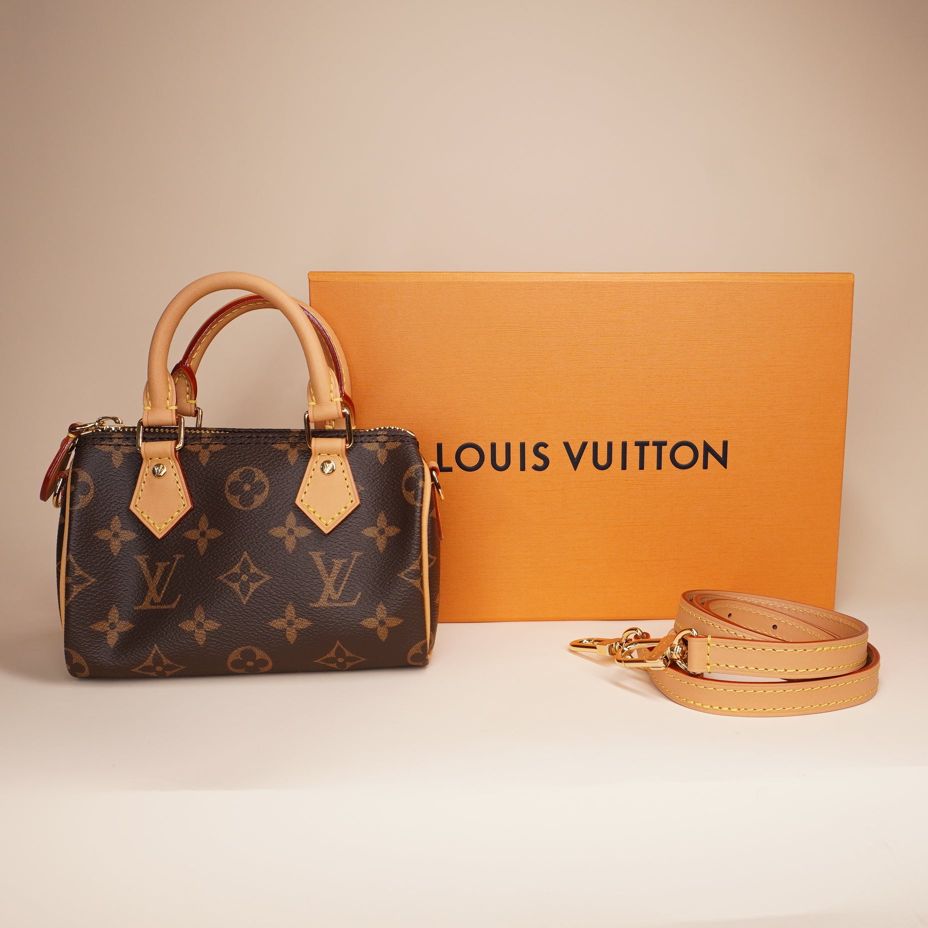 PRE-OWNED LV Monogram Canvas Nano Speedy Bag
