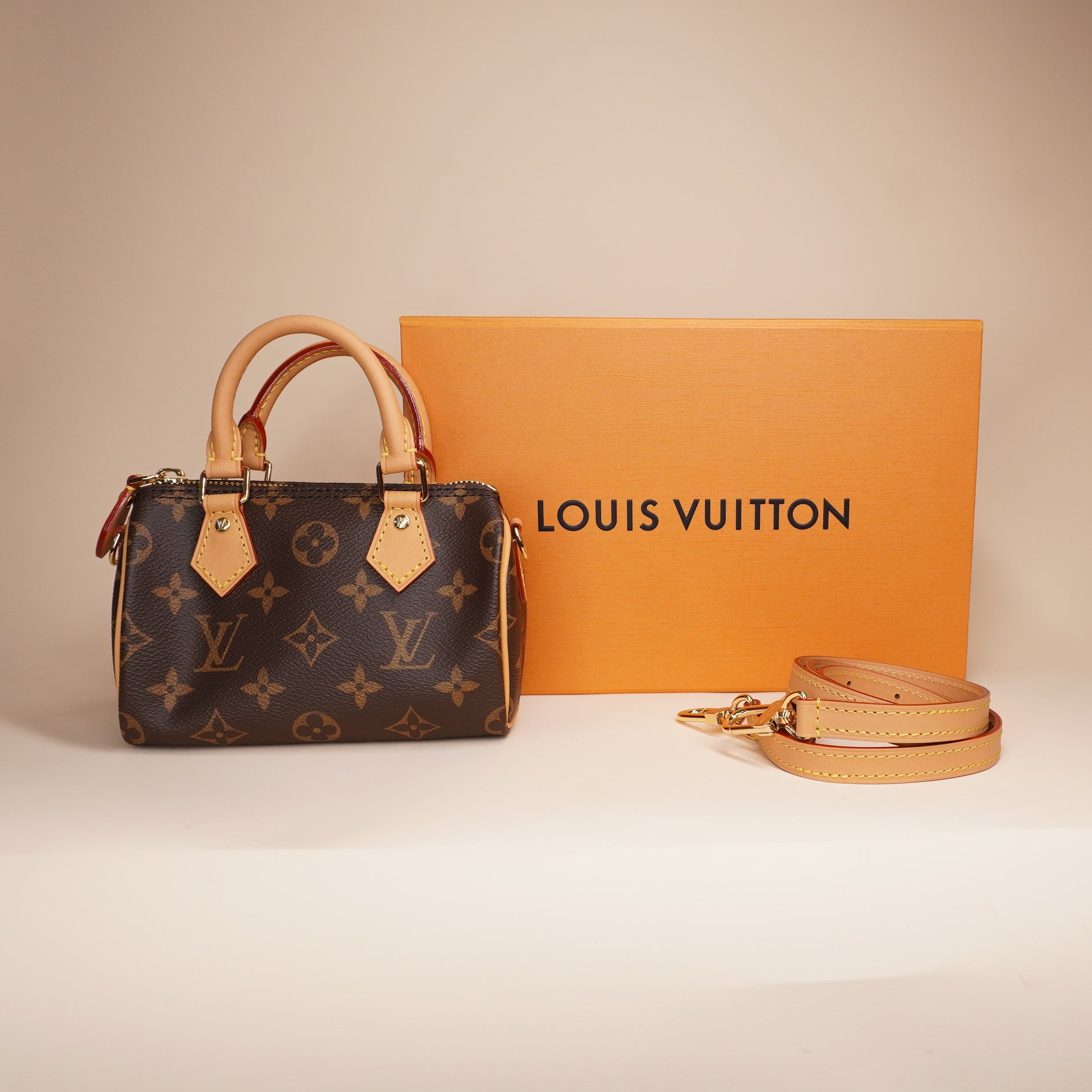 PRE-OWNED LV Monogram Canvas Nano Speedy Bag