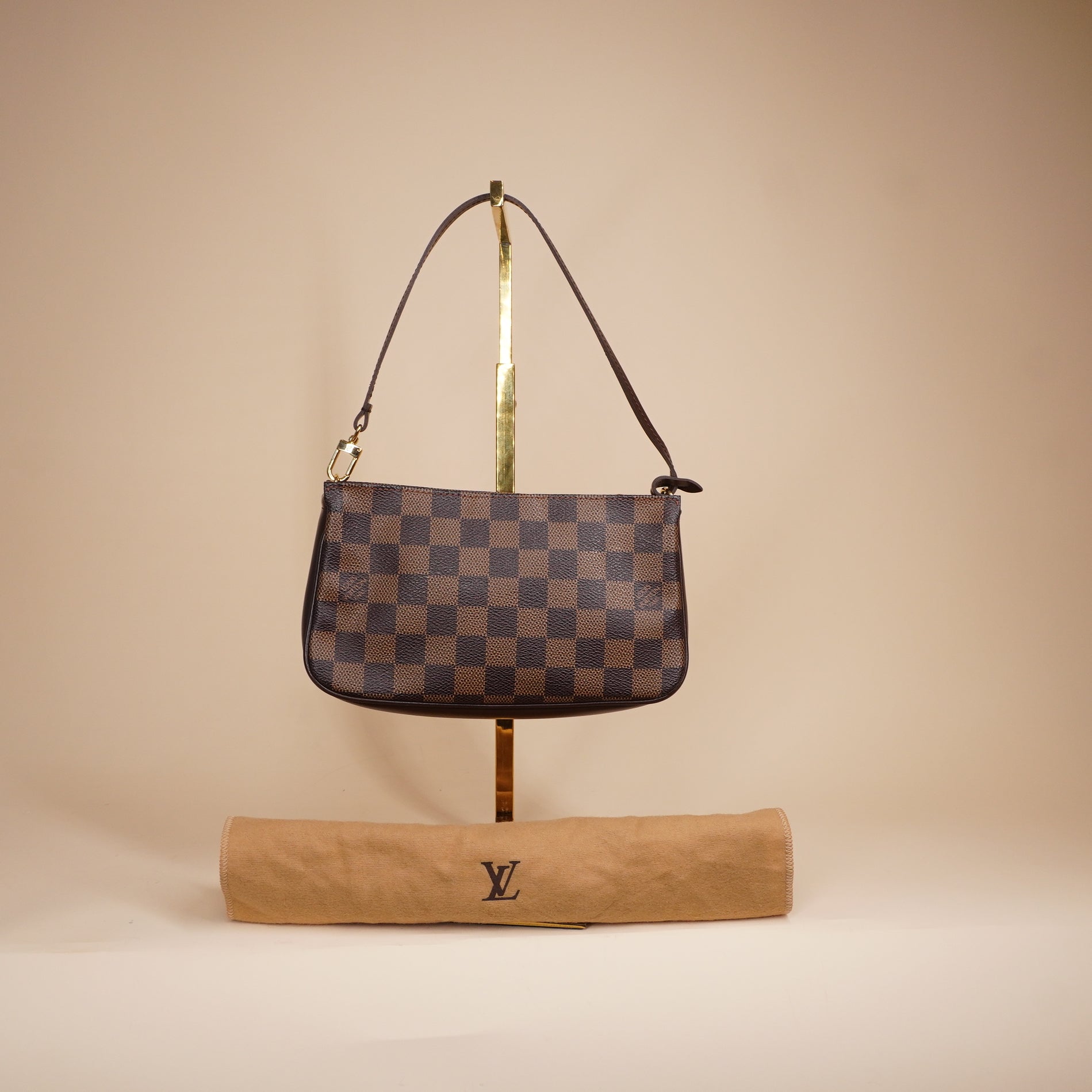 PRE-OWNED LV Damier Canvas Navona Accessories Pochette Bag