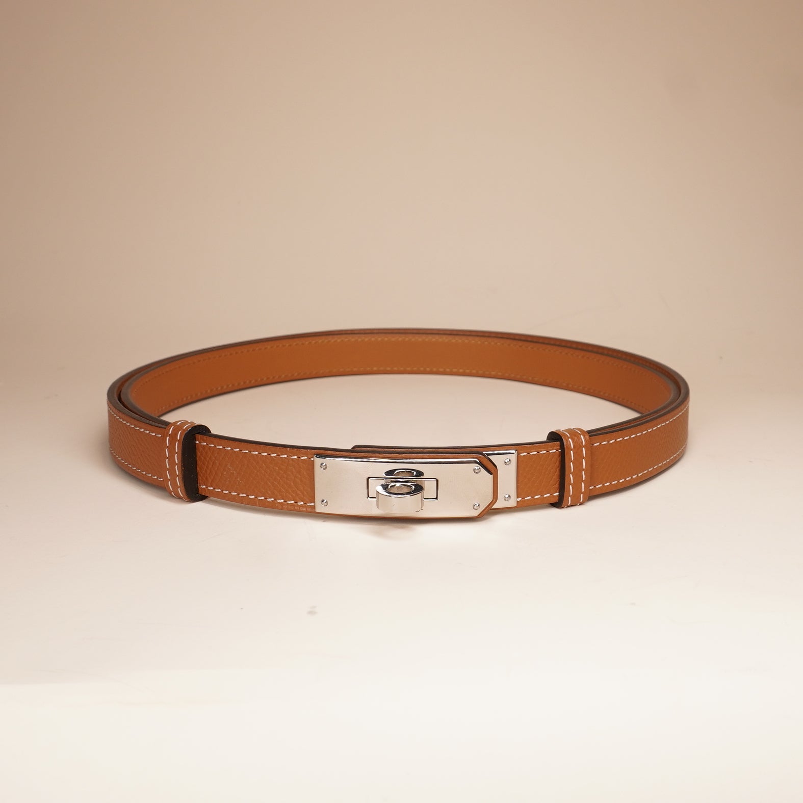 PRE-OWNED Epsom Kelly Belt Gold