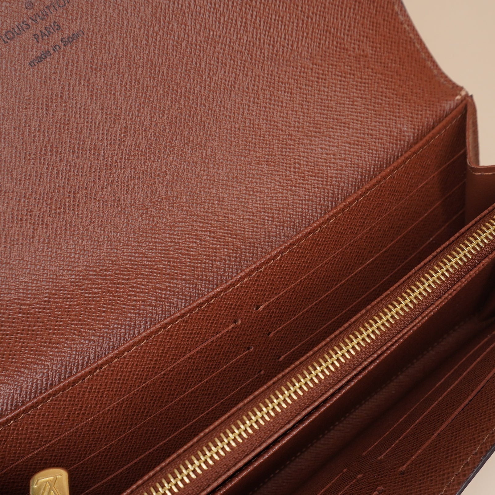 PRE-OWNED LV Monogram Canvas Sarah Wallet