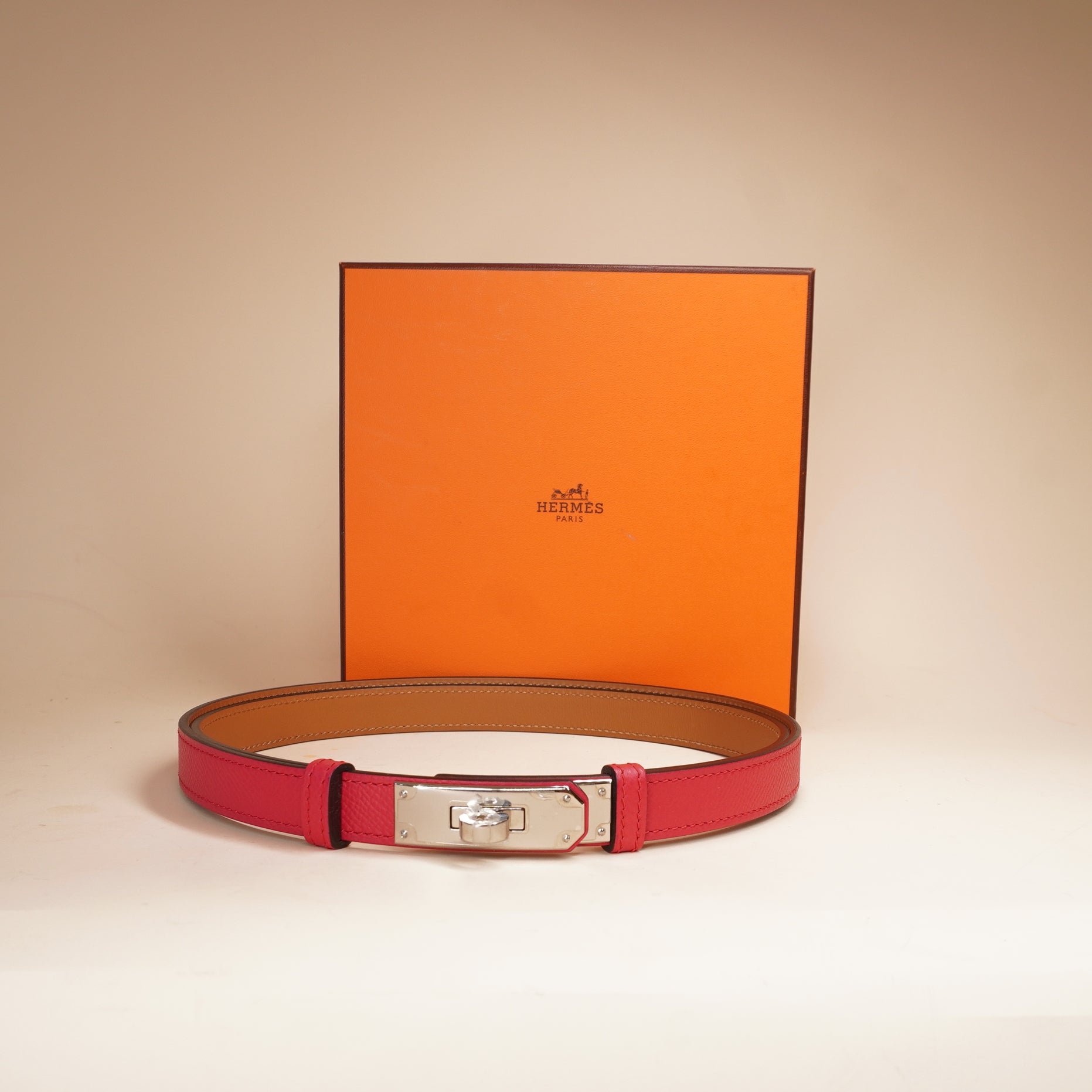 PRE-OWNED Kelly 18 Pink Belt