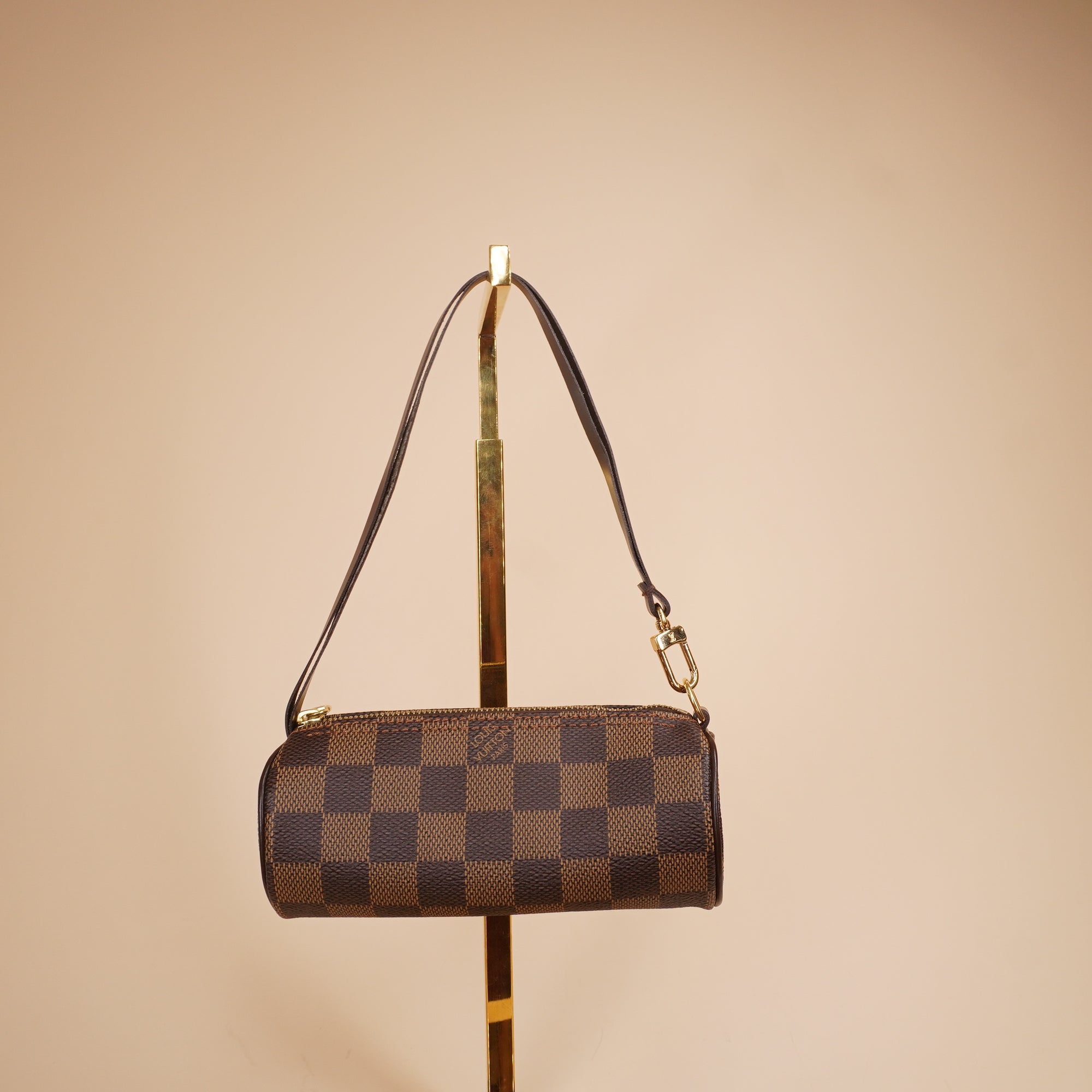PRE-OWNED LV Damier Canvas Papillon 30 Bag with Pochette