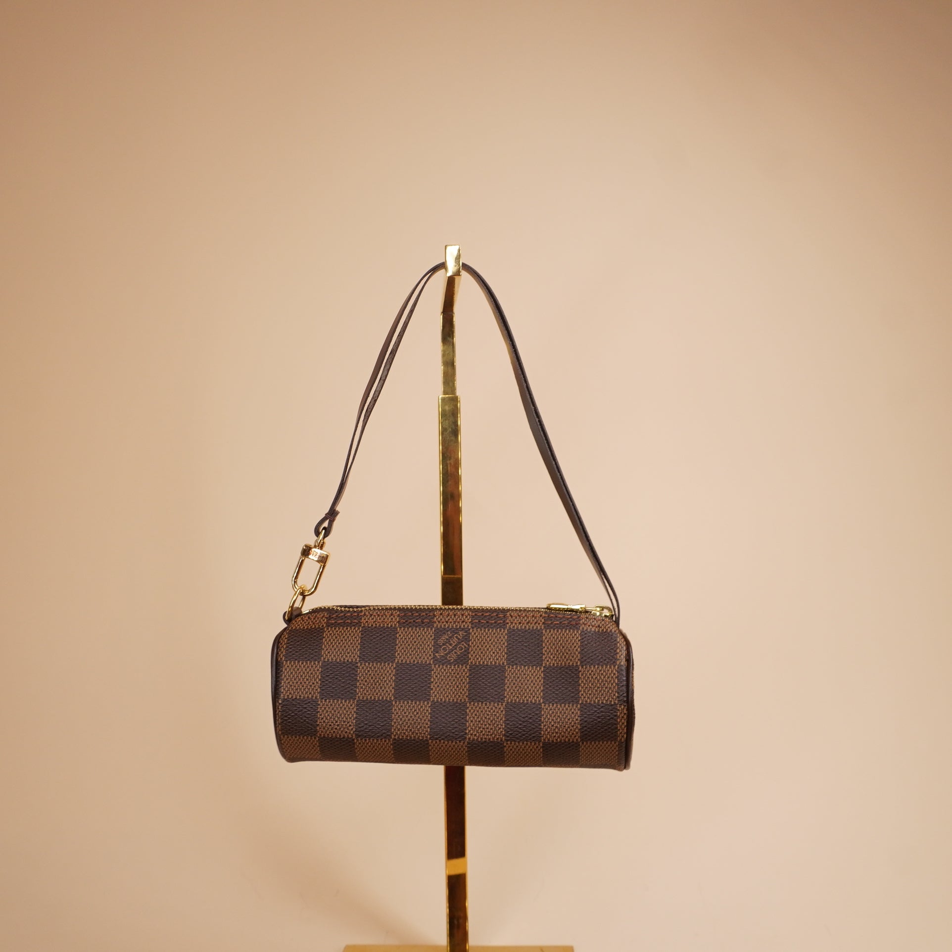 PRE-OWNED LV Damier Canvas Papillon 30 Bag with Pochette
