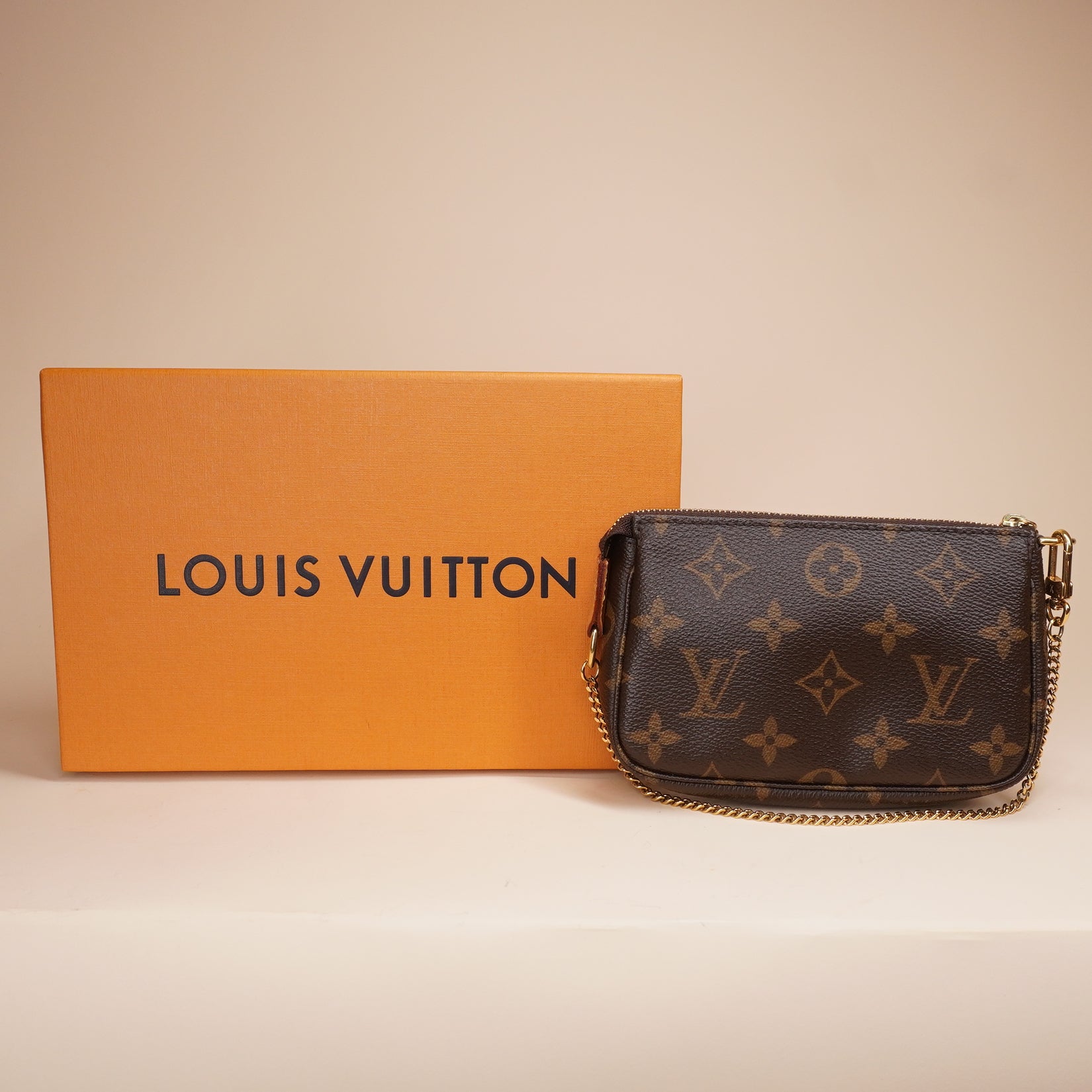PRE-OWNED LV Monogram Canvas Mini Pochette Accessories