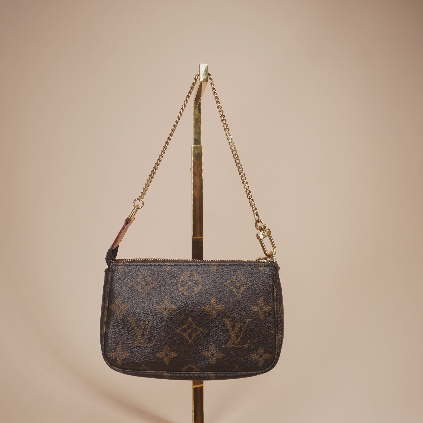 PRE-OWNED LV Monogram Canvas Mini Pochette Accessories