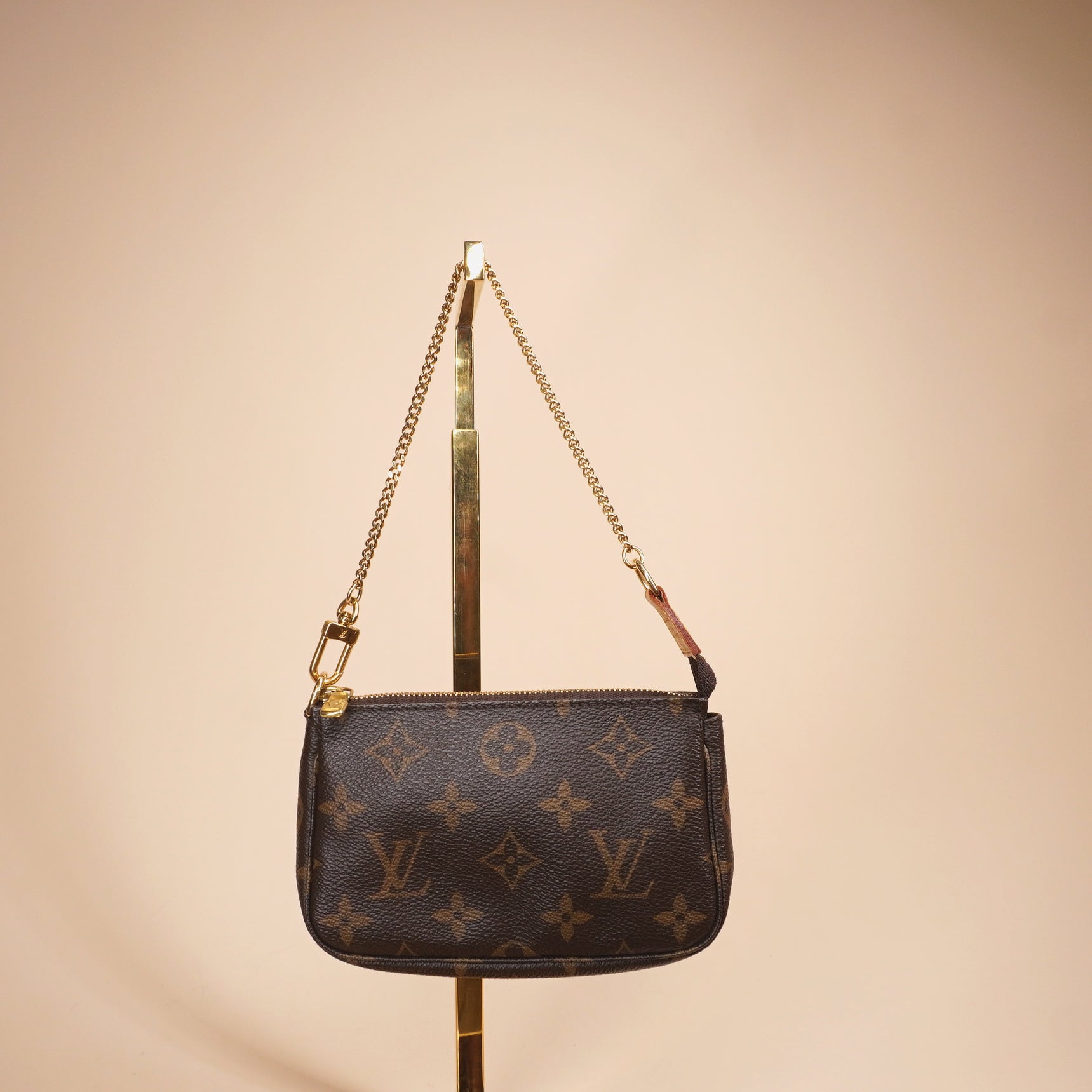 PRE-OWNED LV Monogram Canvas Mini Pochette Accessories
