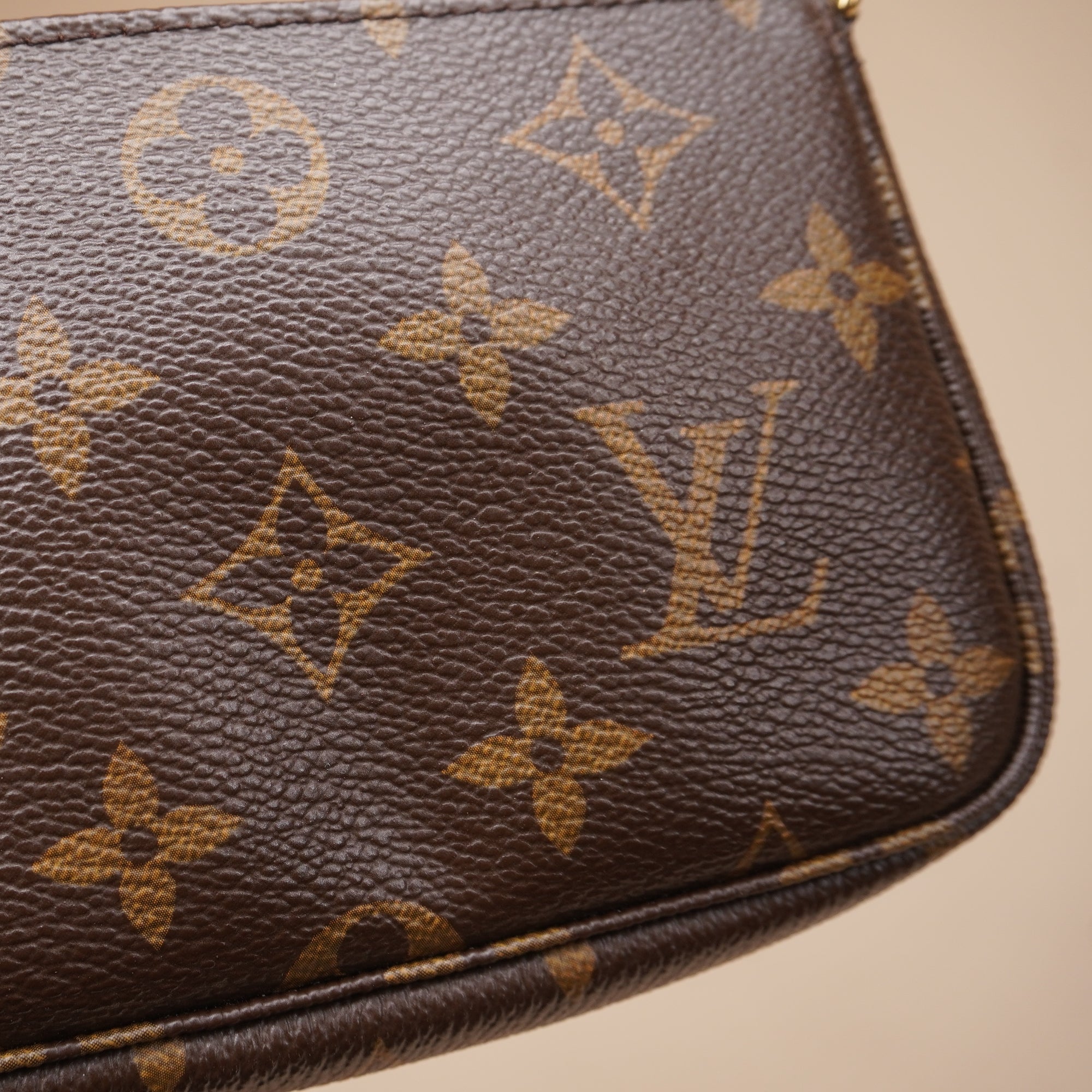 PRE-OWNED LV Monogram Canvas Mini Pochette Accessories