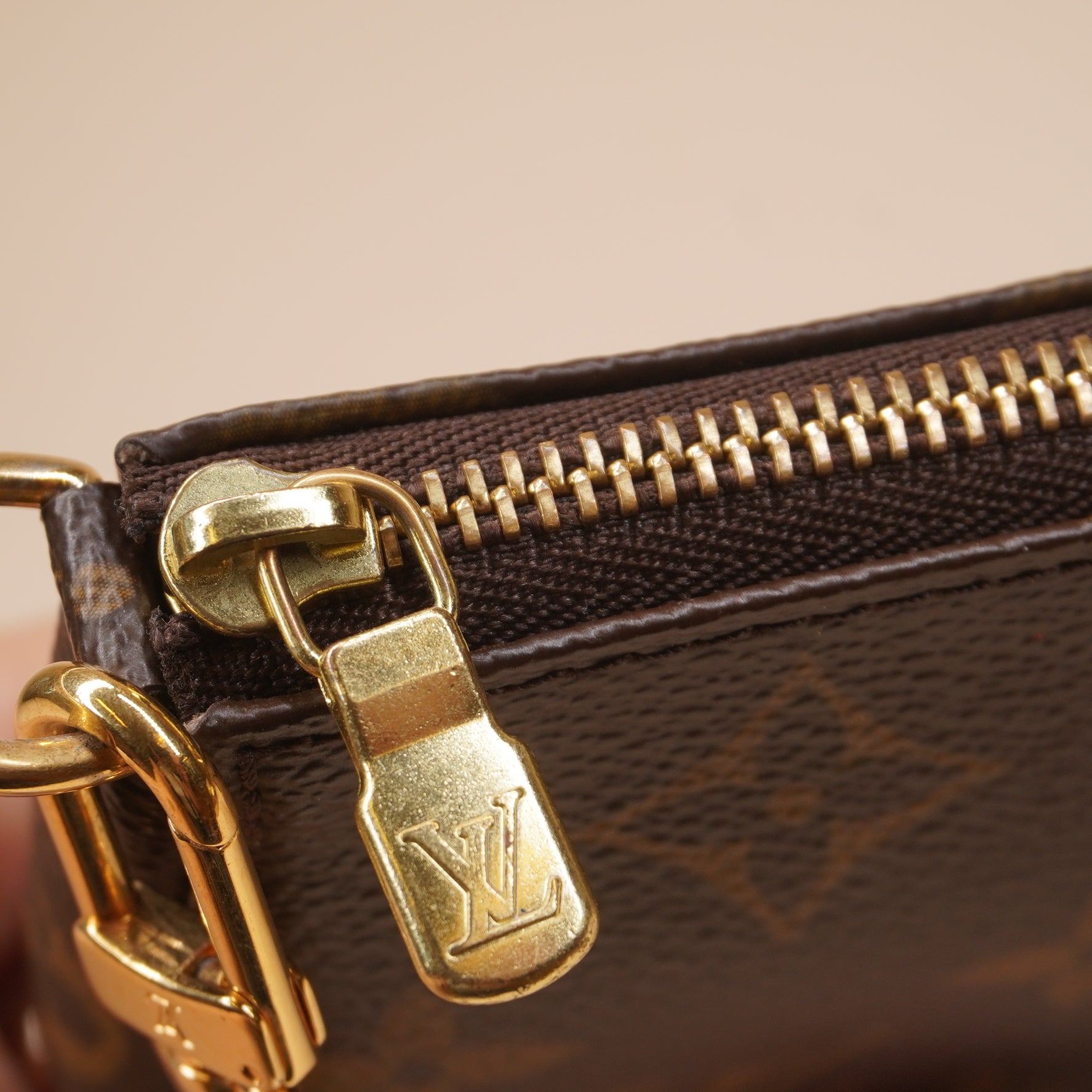PRE-OWNED LV Monogram Canvas Mini Pochette Accessories