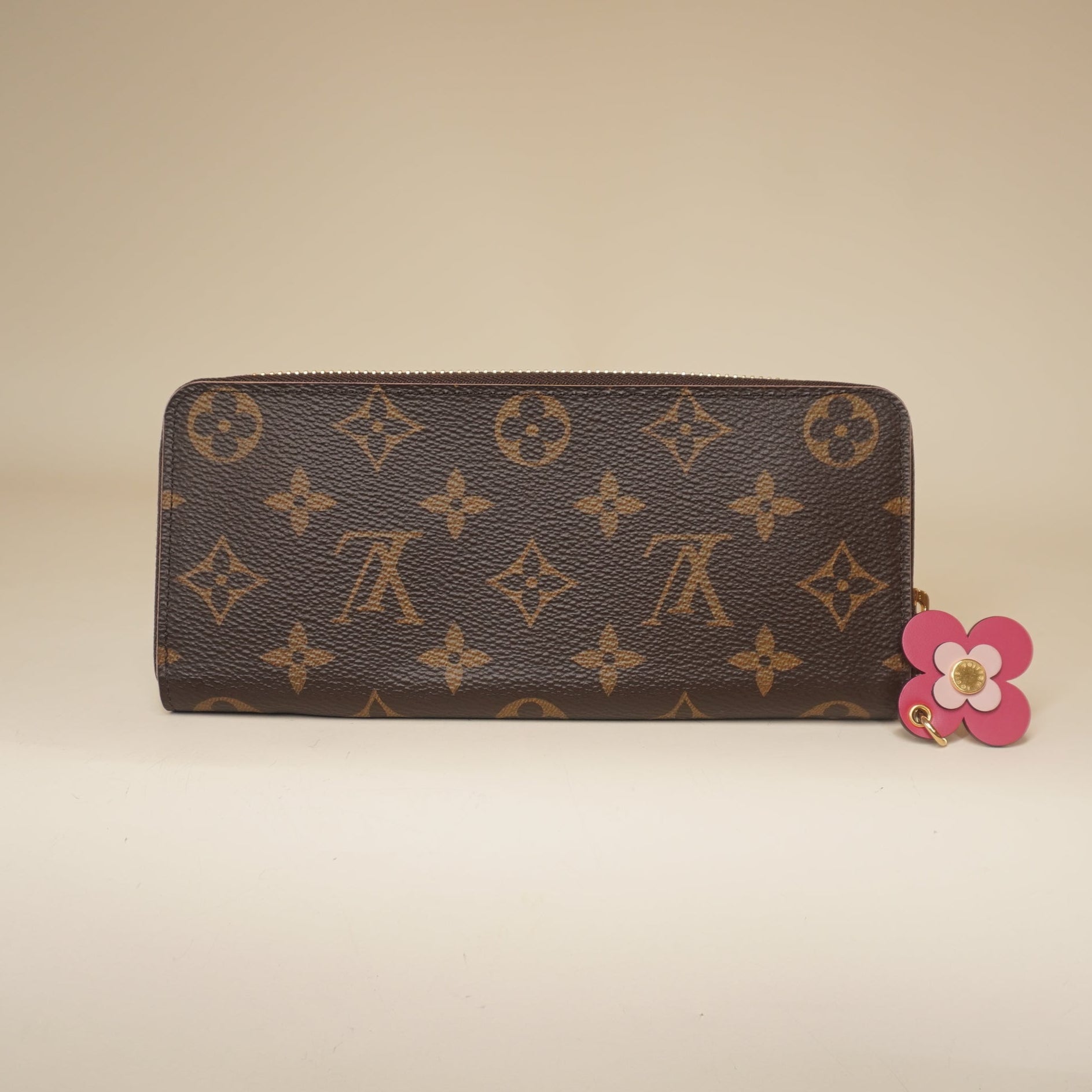 PRE-OWNED LV Monogram Blooming Flowers Clemence Wallet