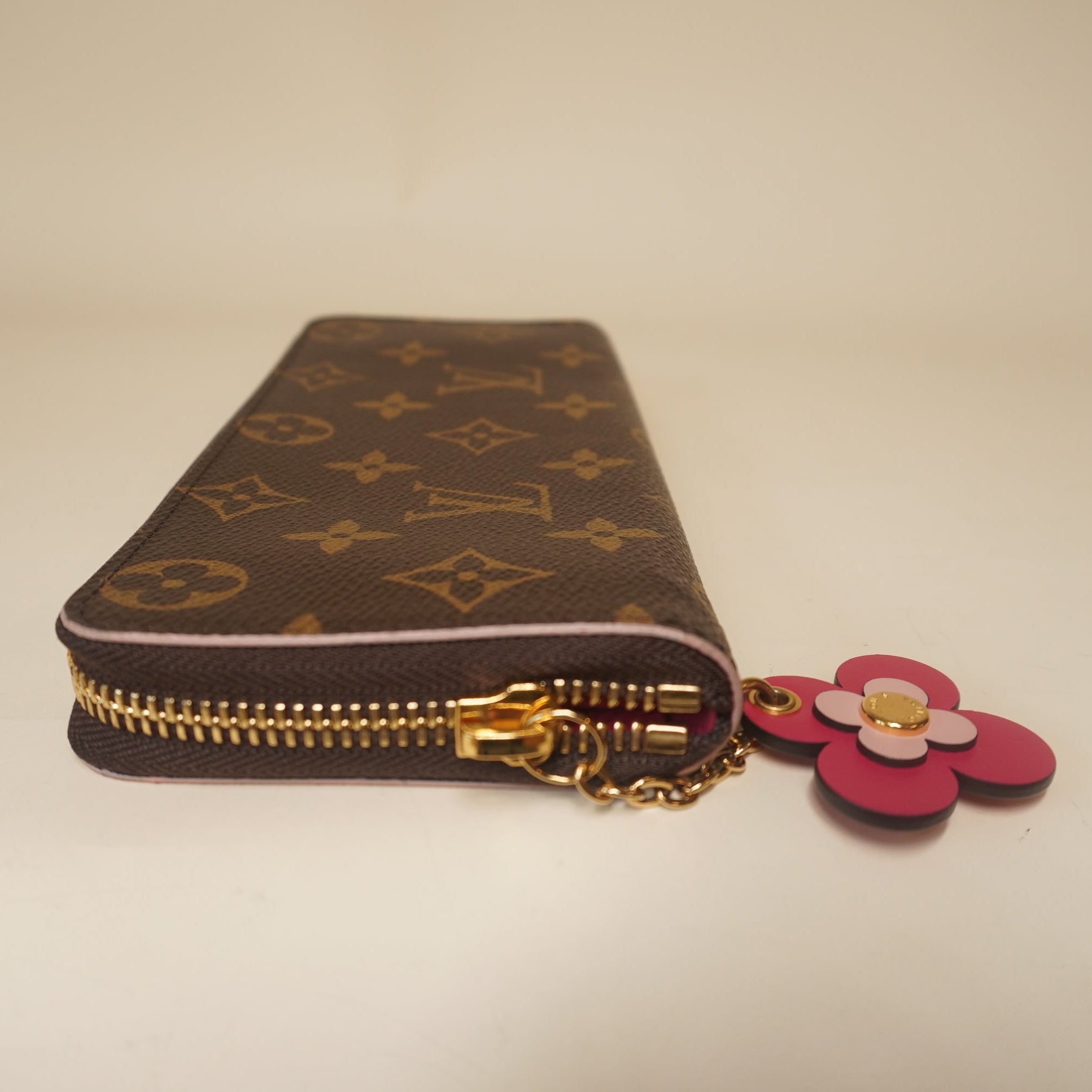 PRE-OWNED LV Monogram Blooming Flowers Clemence Wallet