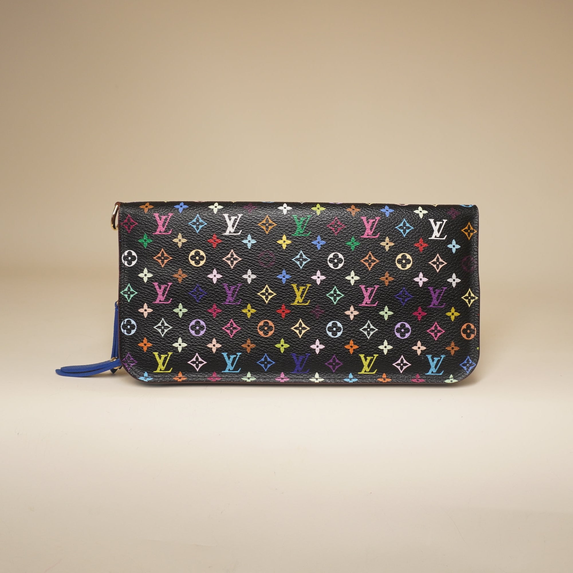 PRE-OWNED LV Blue Inside Monogram Multicolor Insolite Wallet