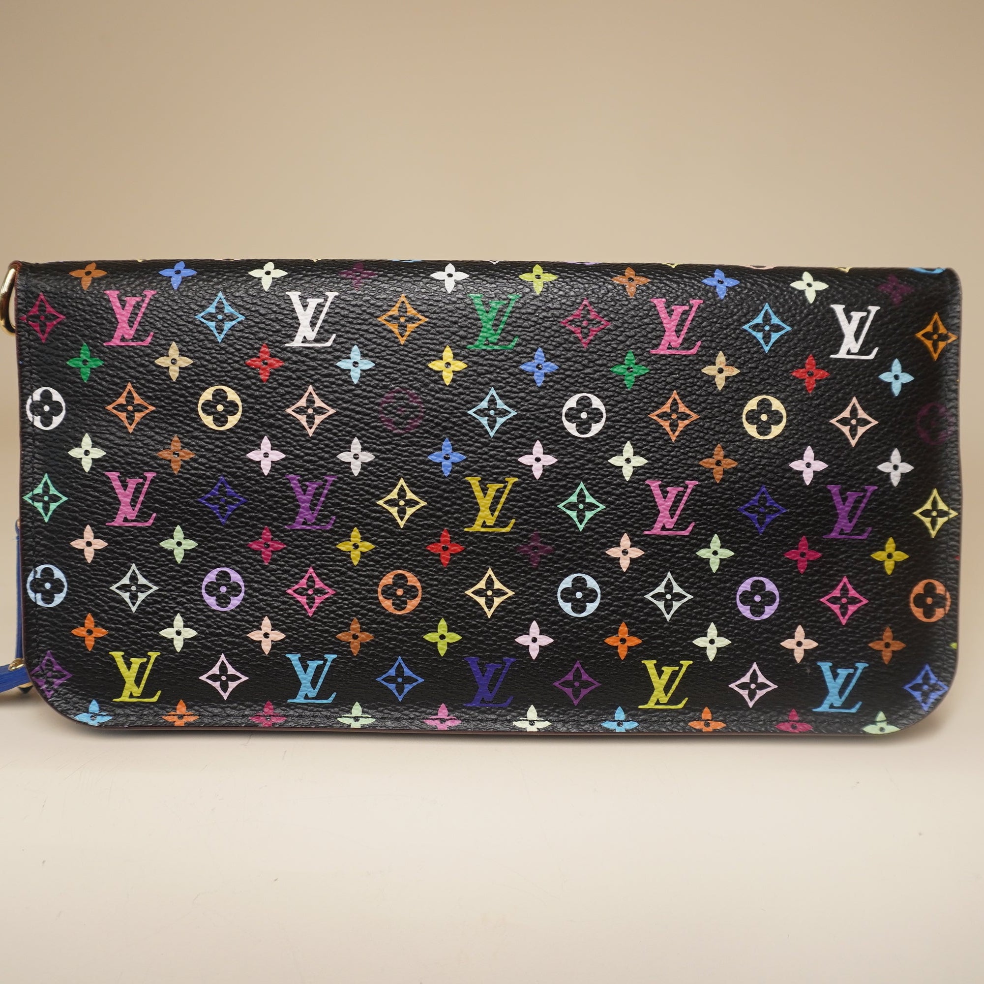 PRE-OWNED LV Blue Inside Monogram Multicolor Insolite Wallet