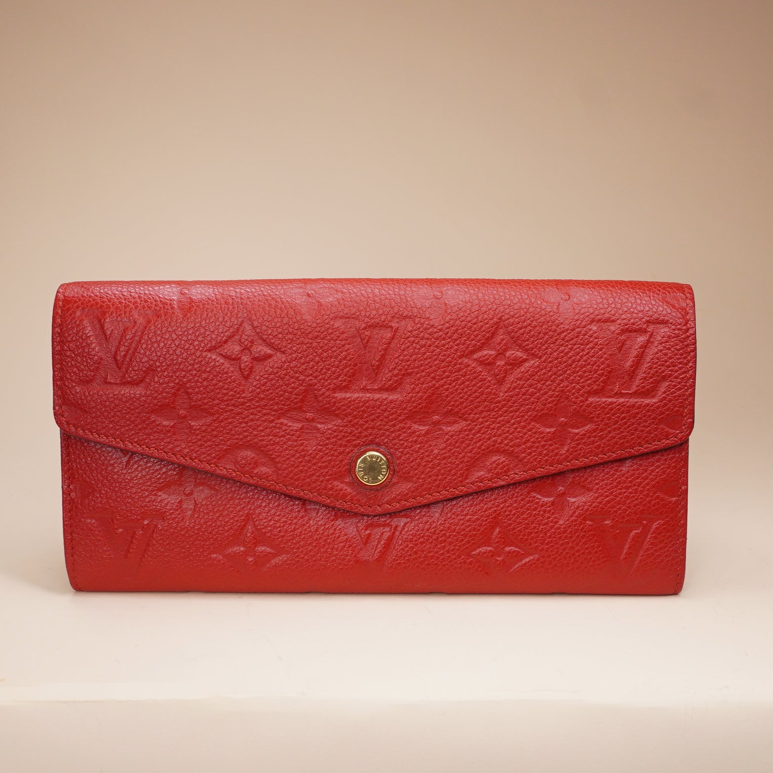 PRE-OWNED LV Monogram Empreinte Leather Curieuse Wallet