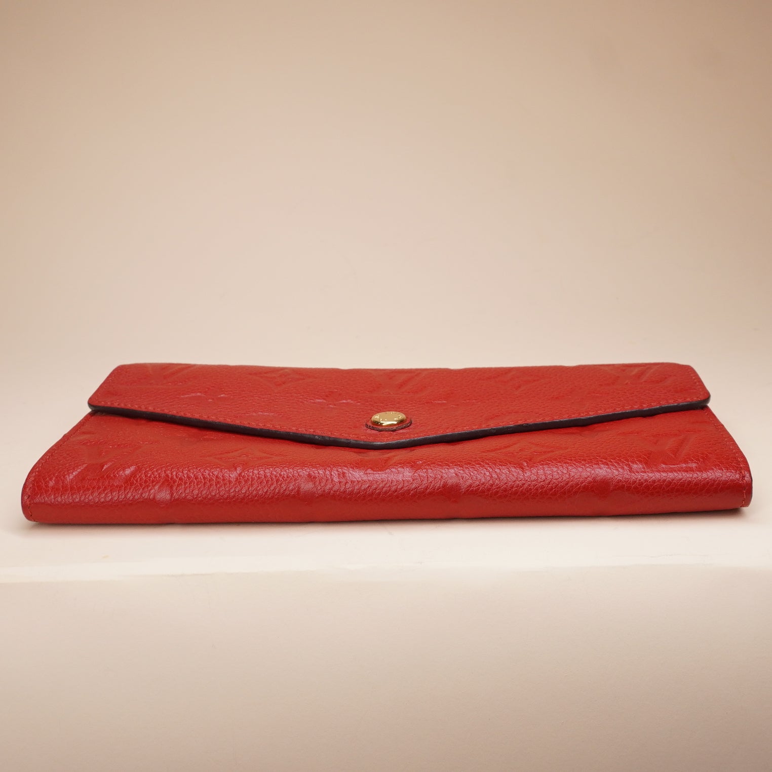 PRE-OWNED LV Monogram Empreinte Leather Curieuse Wallet